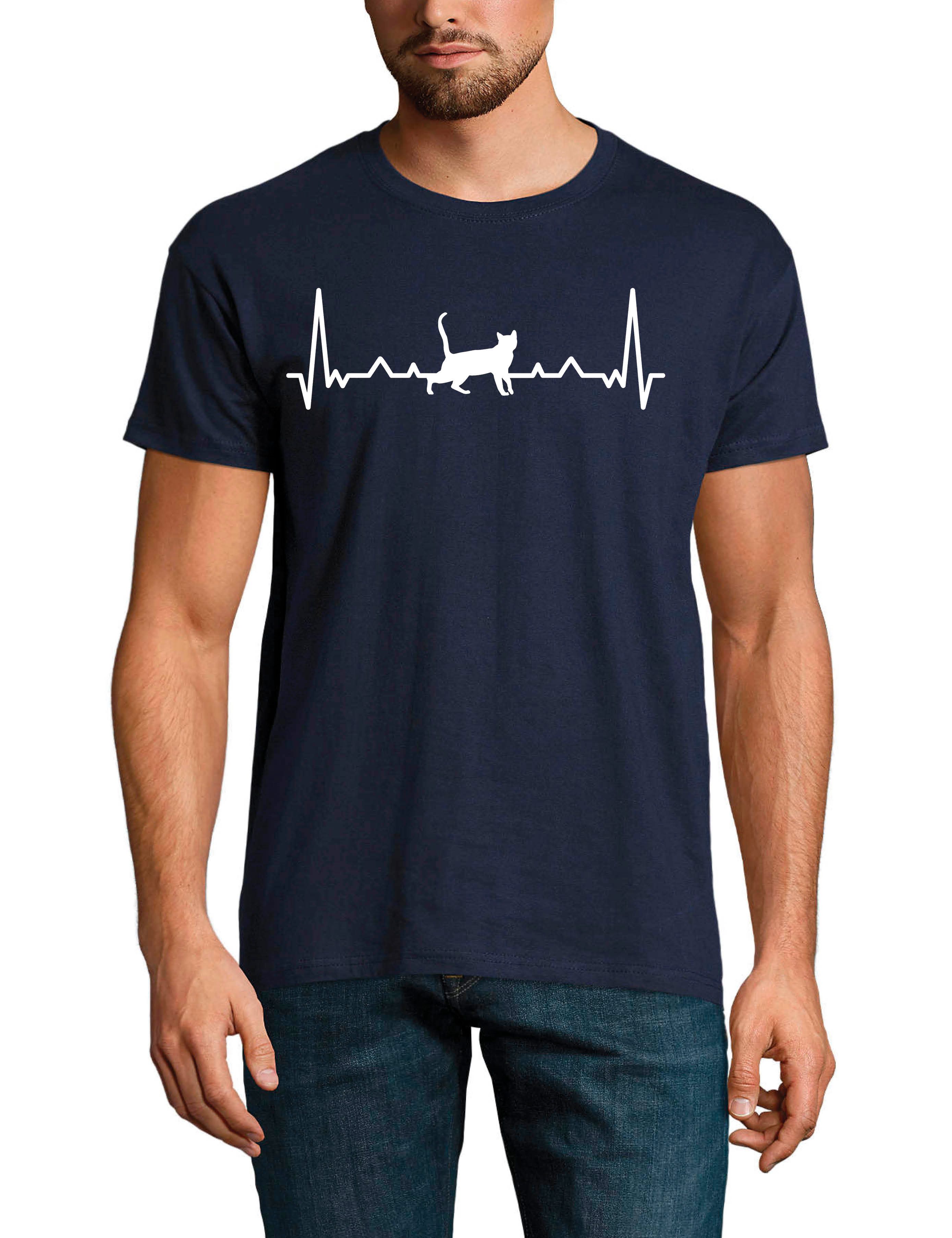 Youth Designz T-Shirt Heartbeat Katze Herren günstig online kaufen
