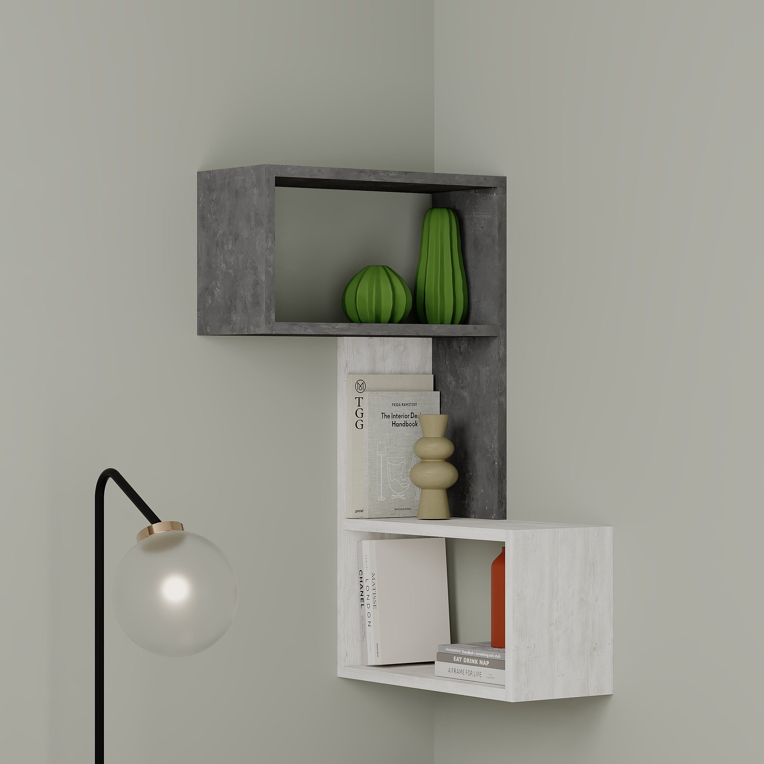 Decortie Eckregal Part, Modernes Wandregal, 67 günstig online kaufen