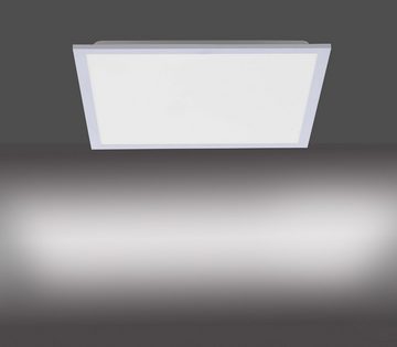 JUST LIGHT LED Panel FLAT, LED fest integriert, Warmweiß, LED Deckenleuchte, LED Deckenlampe