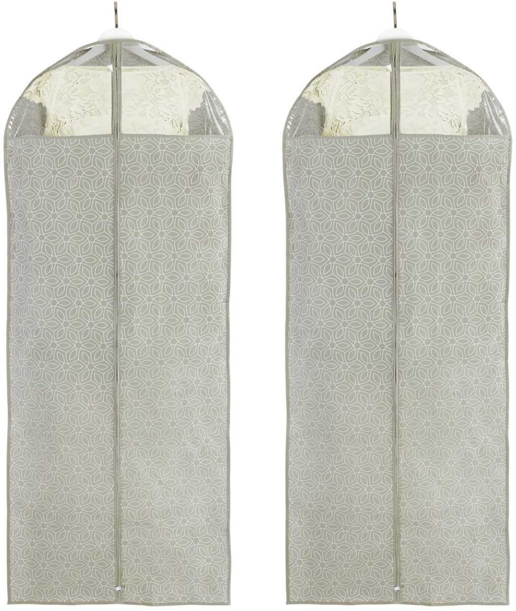 WENKO Kleidersack Modell Balance (Set, 2 St) 60 x 180 cm, lang, atmungsaktiv, mit Reißverschluss & Sichtfenster
