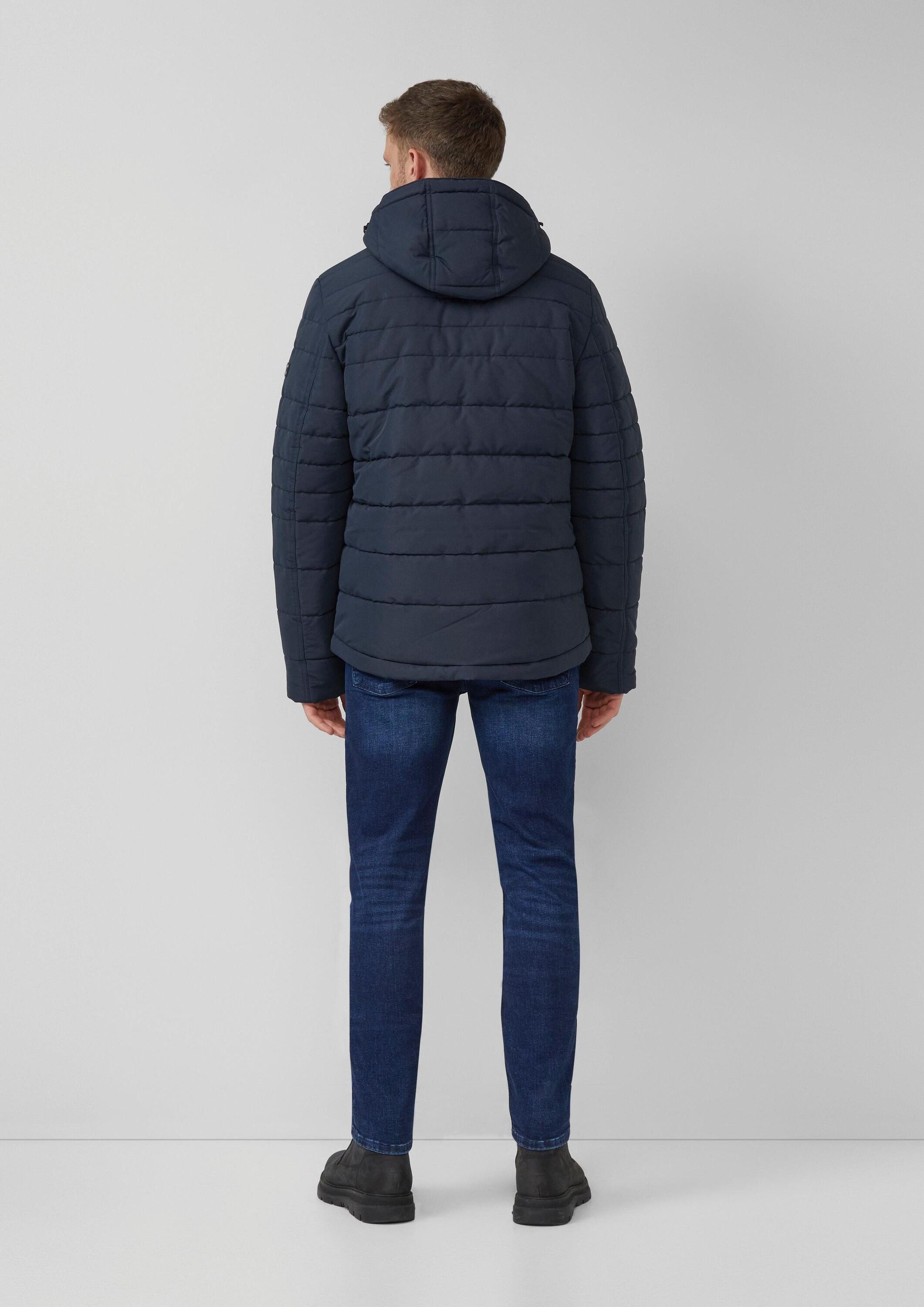 s.Oliver Winterjacke Outdoor-Jacke Sportive Puffer-Jacke mit abnehmbarer Kapuze