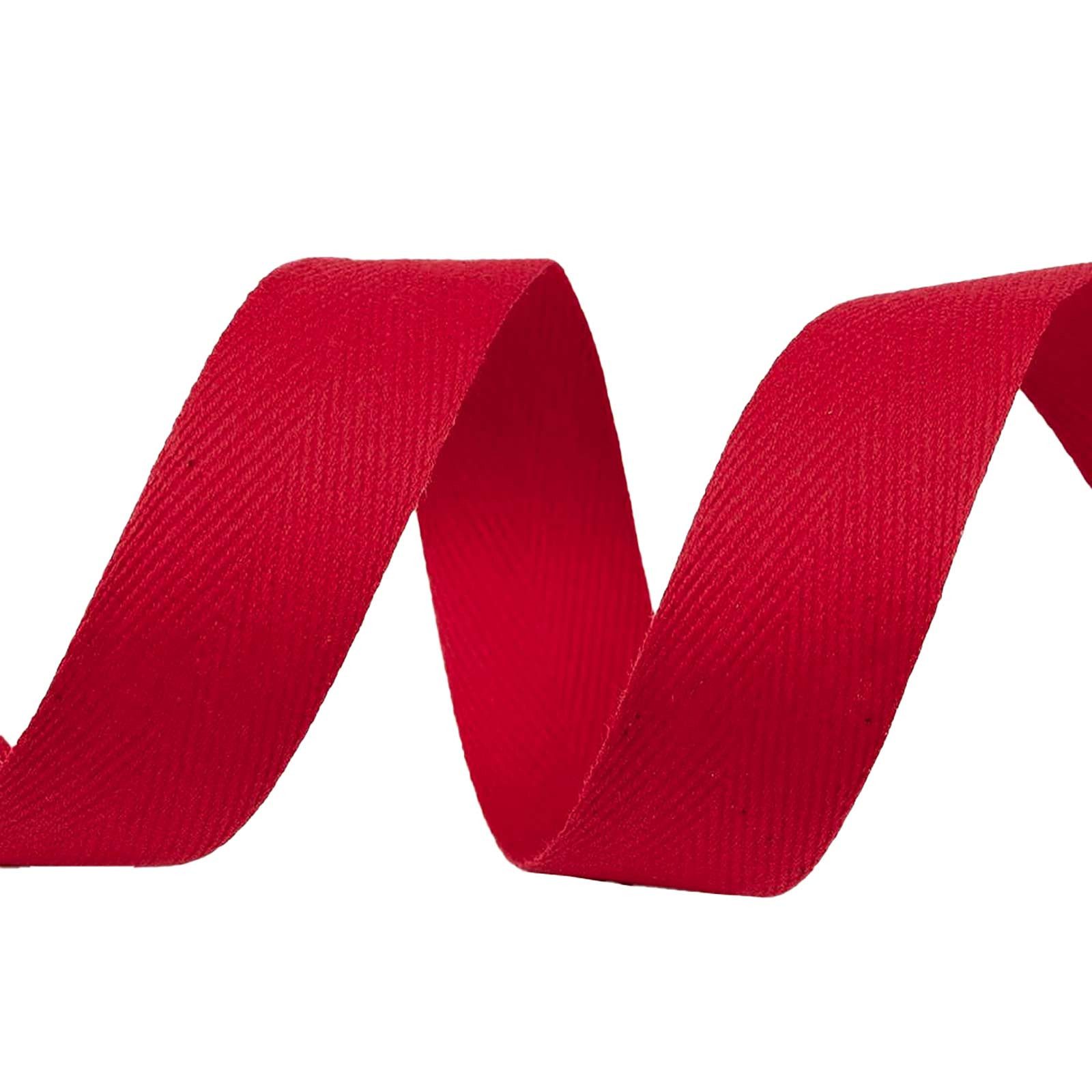 maDDma Webband 5m Köperband Baumwoll-Band 20mm Einfassband Kantenband Dekoband, rot