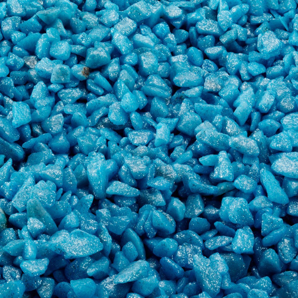 Aquarienkies Glitzersteine hellblau 2 kg