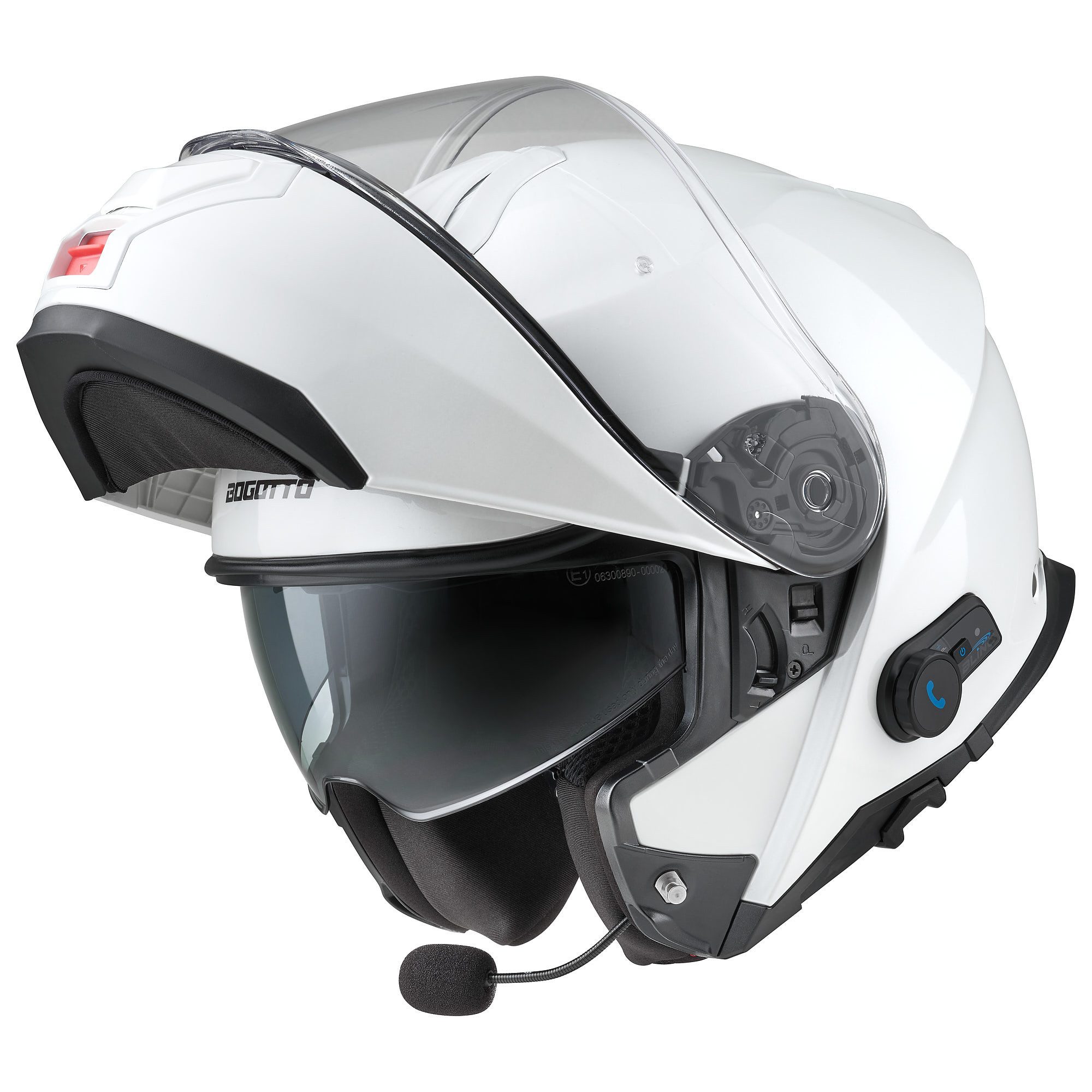 Bogotto Motorradhelm H272 Bluetooth Klapphelm, Integriertes Kommunikationssystem,geeignet Für Brillenträger,vorb