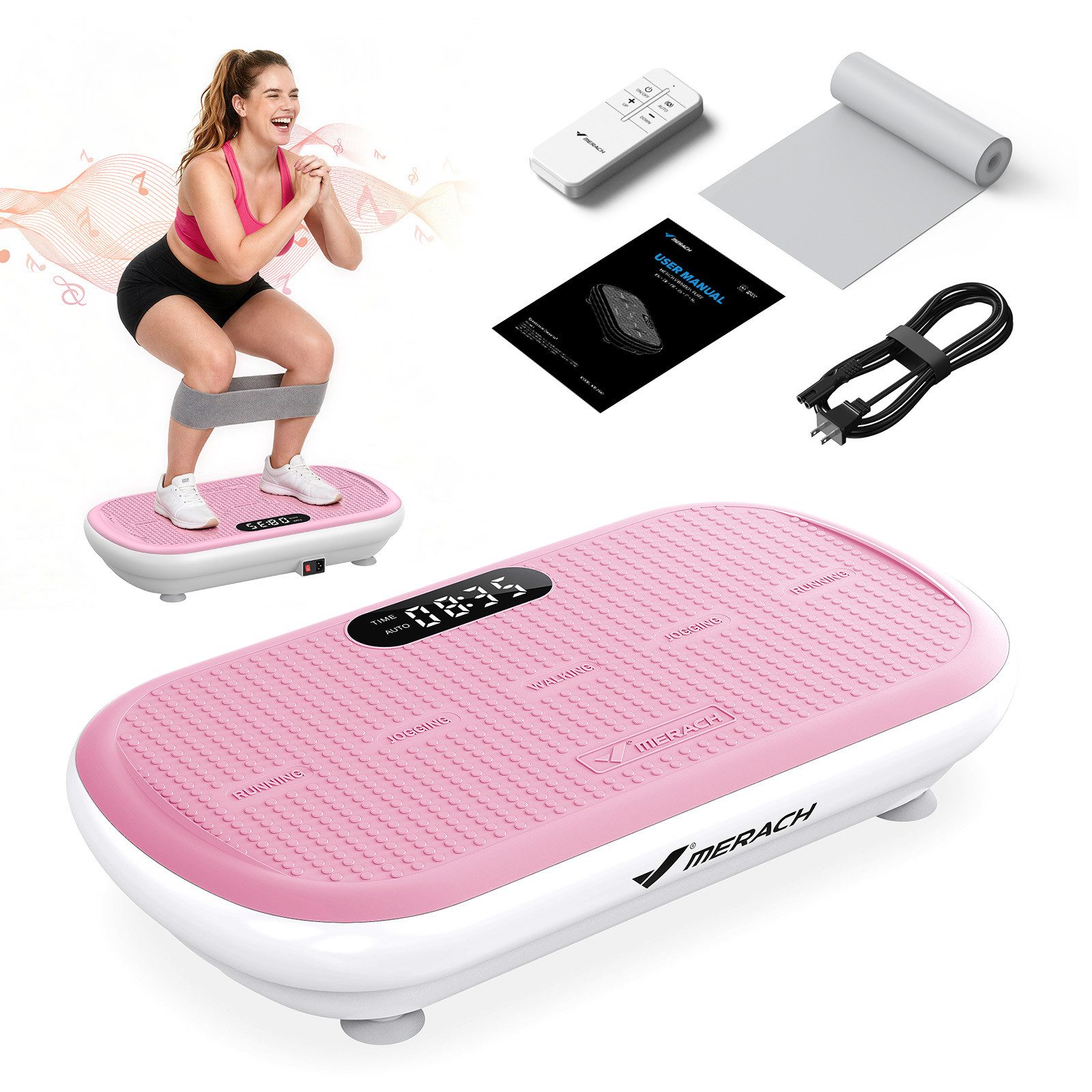 Vibrationsplatte Vibrationsplatte Trainingsgerät, Vibrationsplattform mit Bluetooth