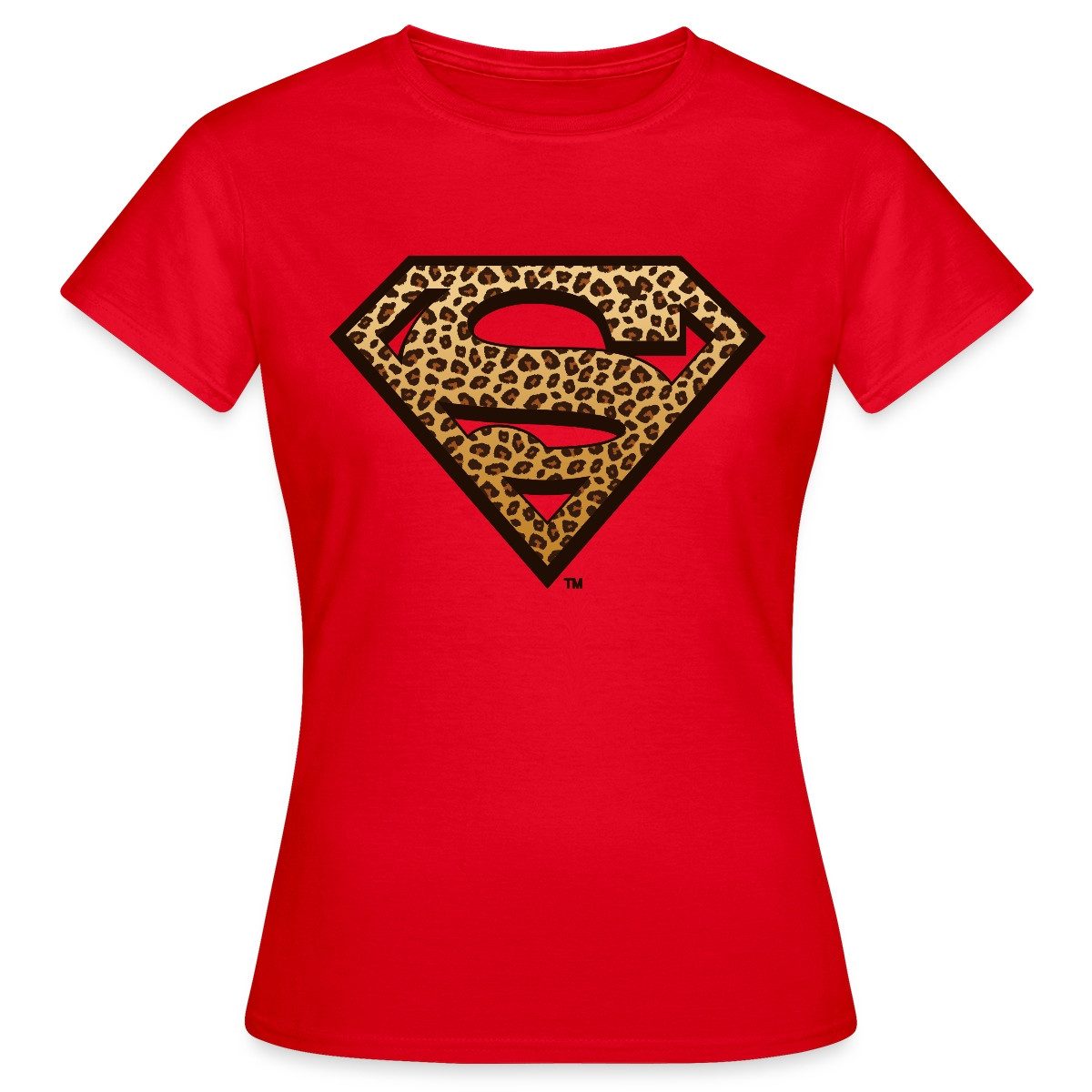 Spreadshirt T-Shirt Superman Leoprint Logo Frauen günstig online kaufen