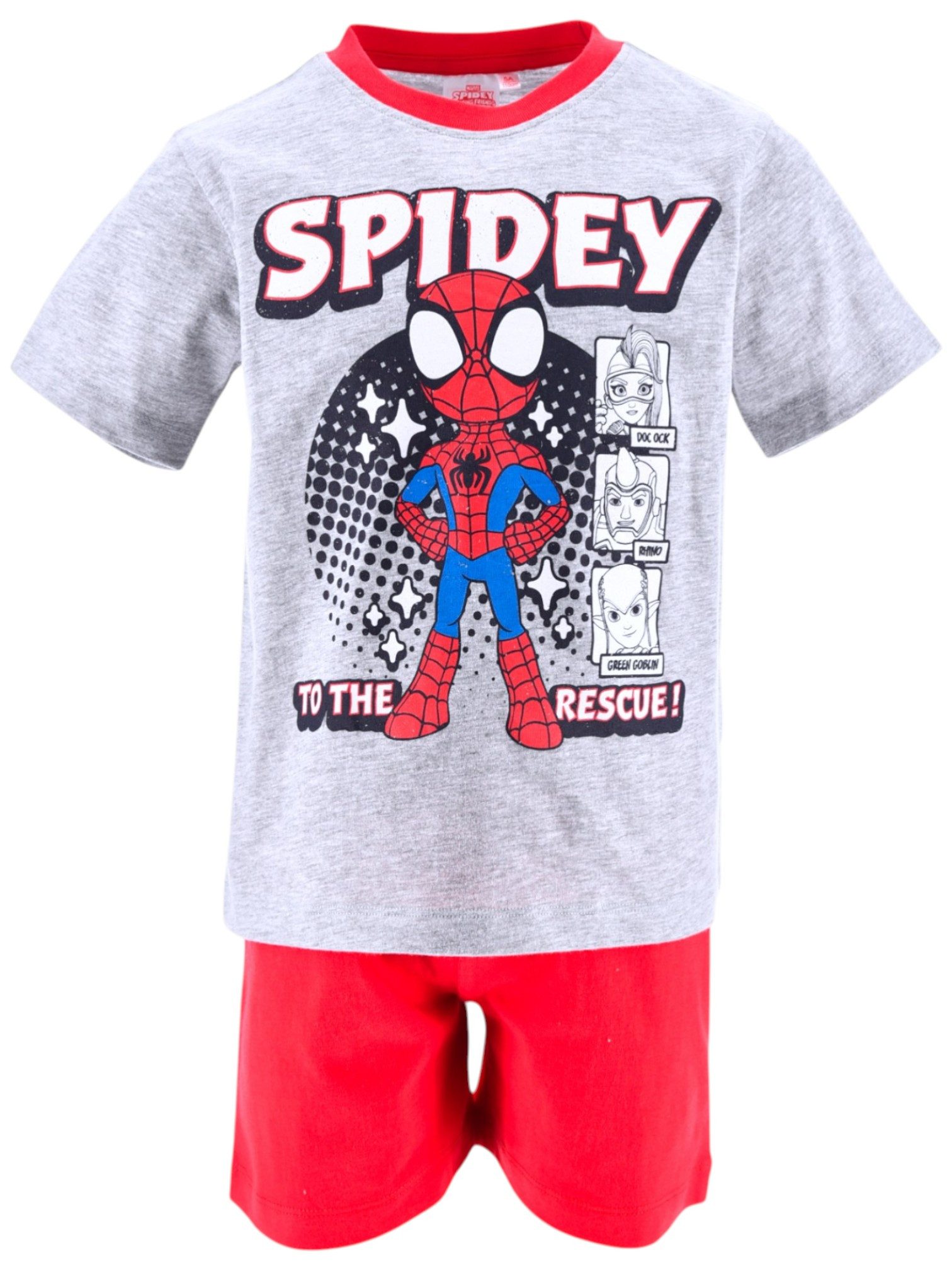 Spiderman Schlafanzug Spidey & Amazing Friends (2 tlg) Pyjama Set kurz - Jungen Shorty Gr. 92-110 cm