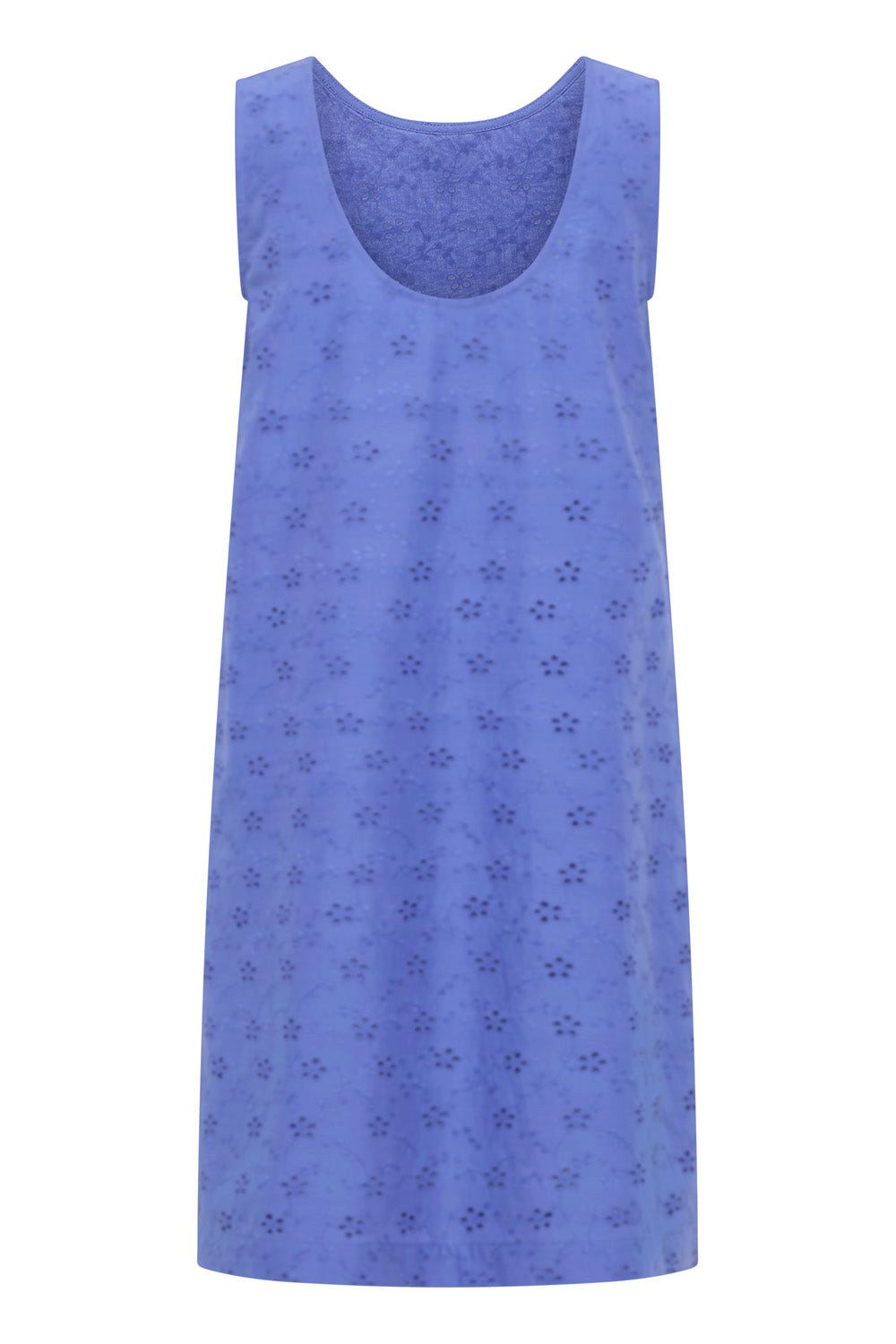 Tranquillo Sommerkleid Lenii in Lace-Optik Baumwolle unifarben runder Rückenausschnitt (Einzelteil) GOTS-zertifiziertes Spitzenkleid mit Baumwollfutter und Seit – Bild 5 von 5