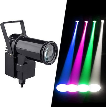 DOPWii LED Discolicht LED Pinspot-Strahlen-Scheinwerfer,10W RGBW Punktstrahler,StadiumsLicht