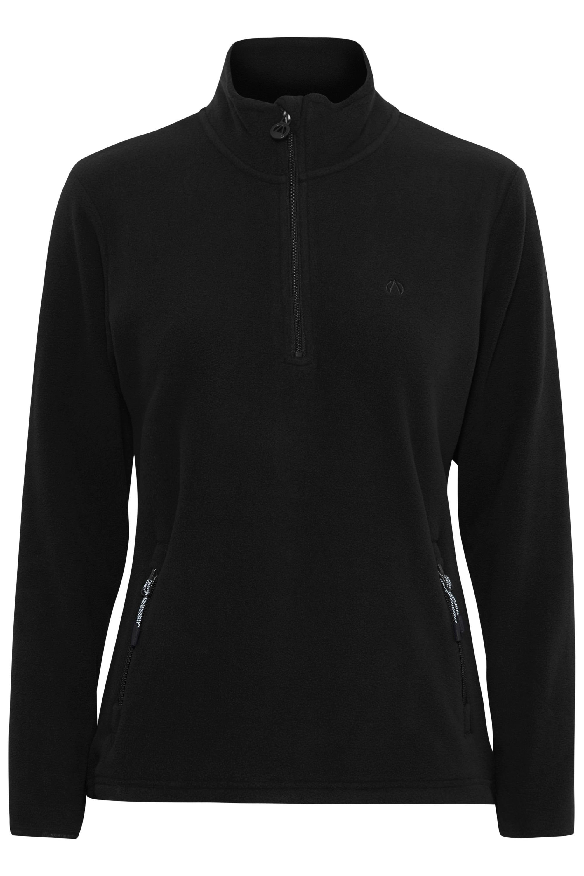 NORTH BEND Troyer NBConni W Atmungsaktive Fleecepullover mit Troyer Kragen mehr