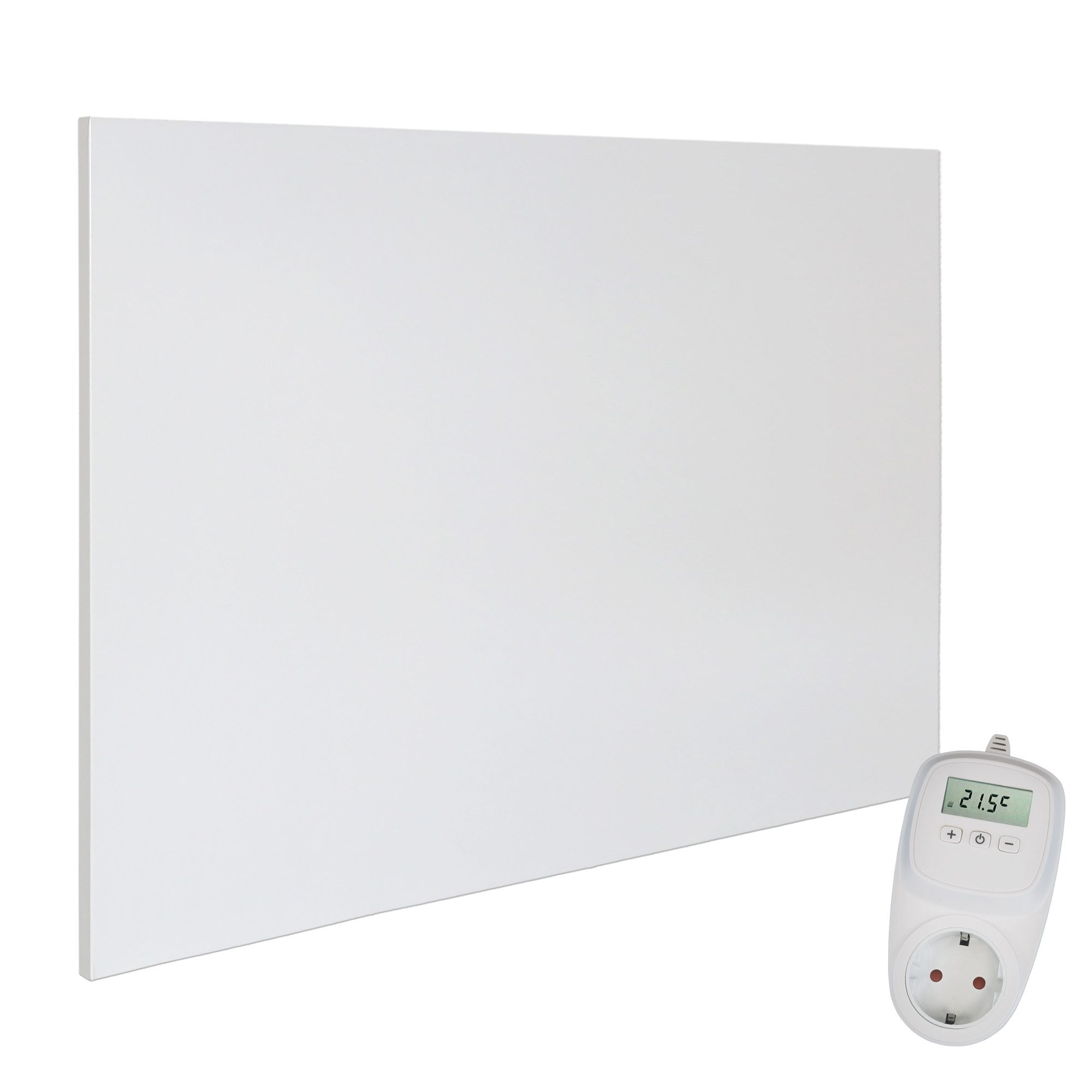 VIESTA Infrarotheizung H1200 Carbon Crystal Heizpaneel 1200 W mit TH10 Thermostat Wand/Decke, 100x120cm rahmenlos IP20 TÜV/GS Überhitzungsschutz 98% 70-90°C