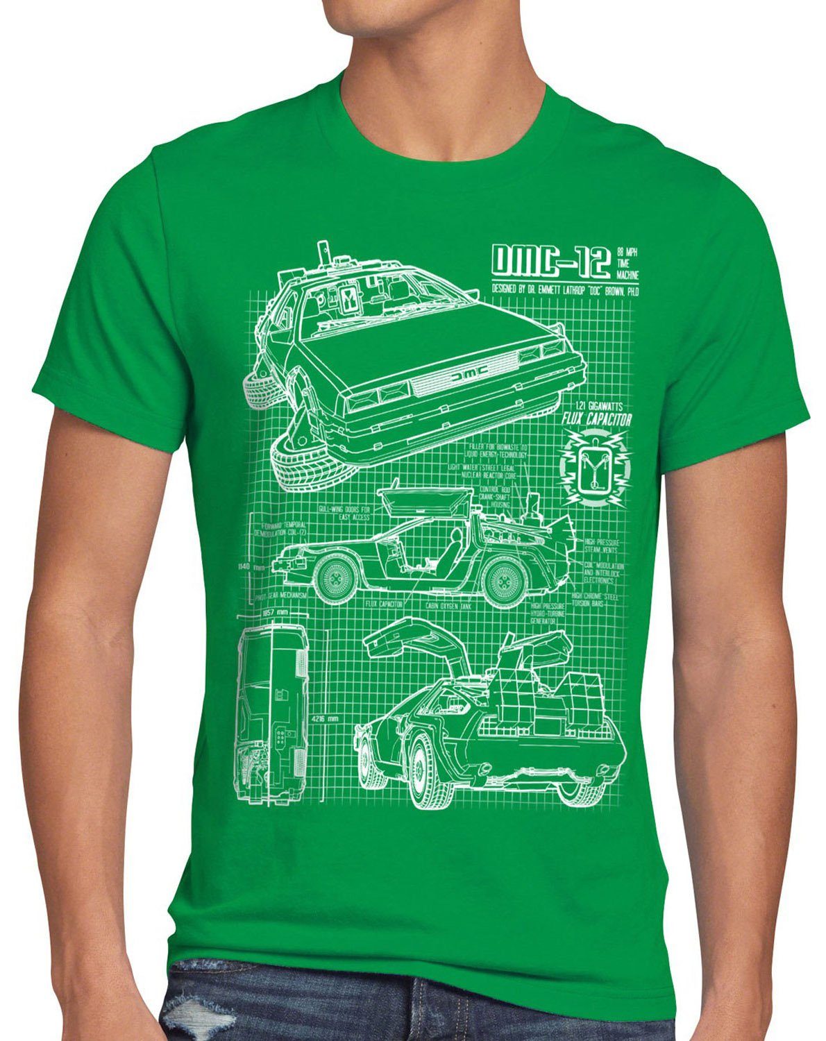 style3 T-Shirt Delorean DMC-12 zurück in die zukunft back to the future mar günstig online kaufen