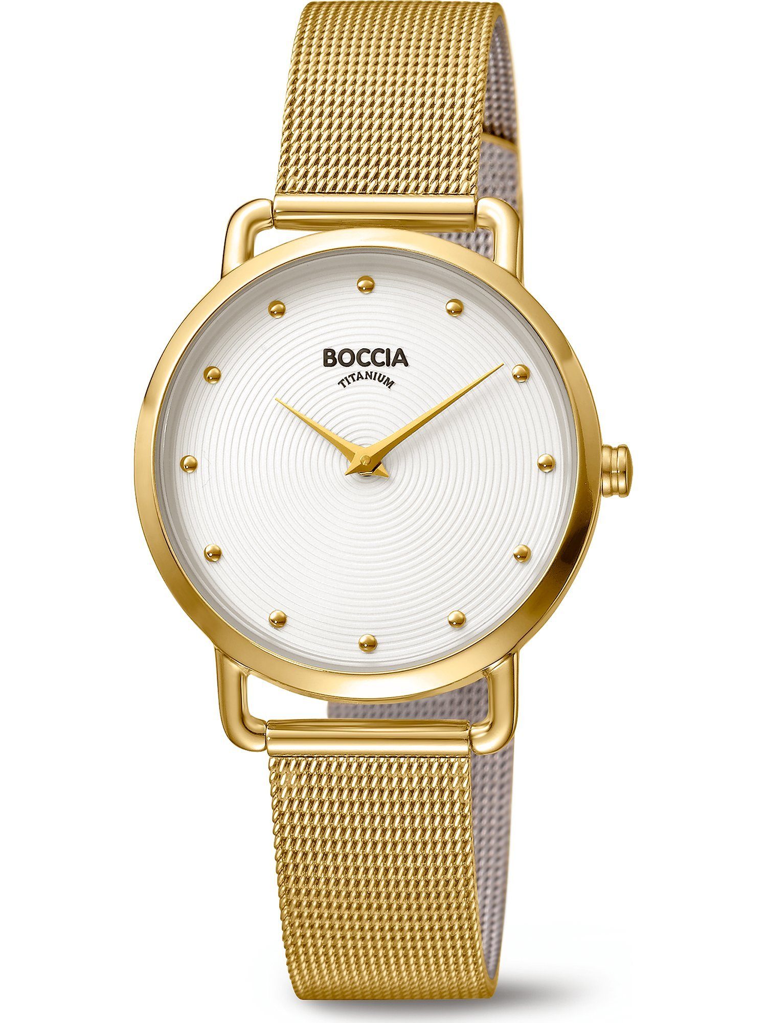 Boccia Quarzuhr Boccia Damen-Uhren gold Analog Quarz, Klassikuhr