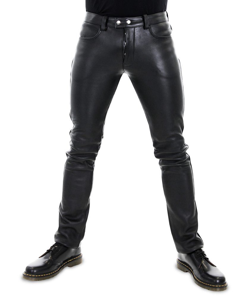 BOCKLE Lederhose Bockle® 5 BoB Herren Lederhose Lederjeans mit Knopfleiste günstig online kaufen