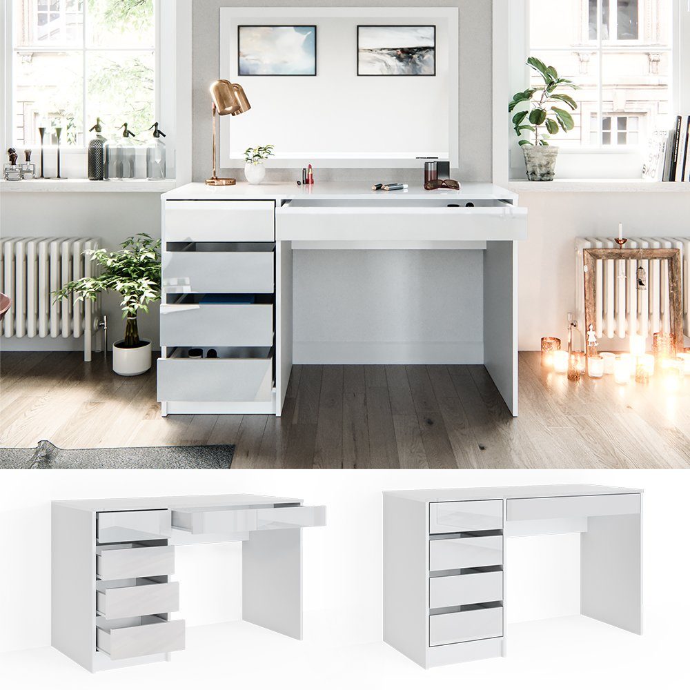 Vicco Schminktisch Sherry, Weiß, 120 cm günstig online kaufen