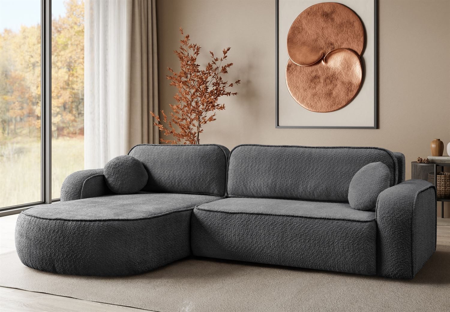 Lookway Ecksofa VENUS II mit Schlaffunktion und Bettkasten, Breite: 275 cm