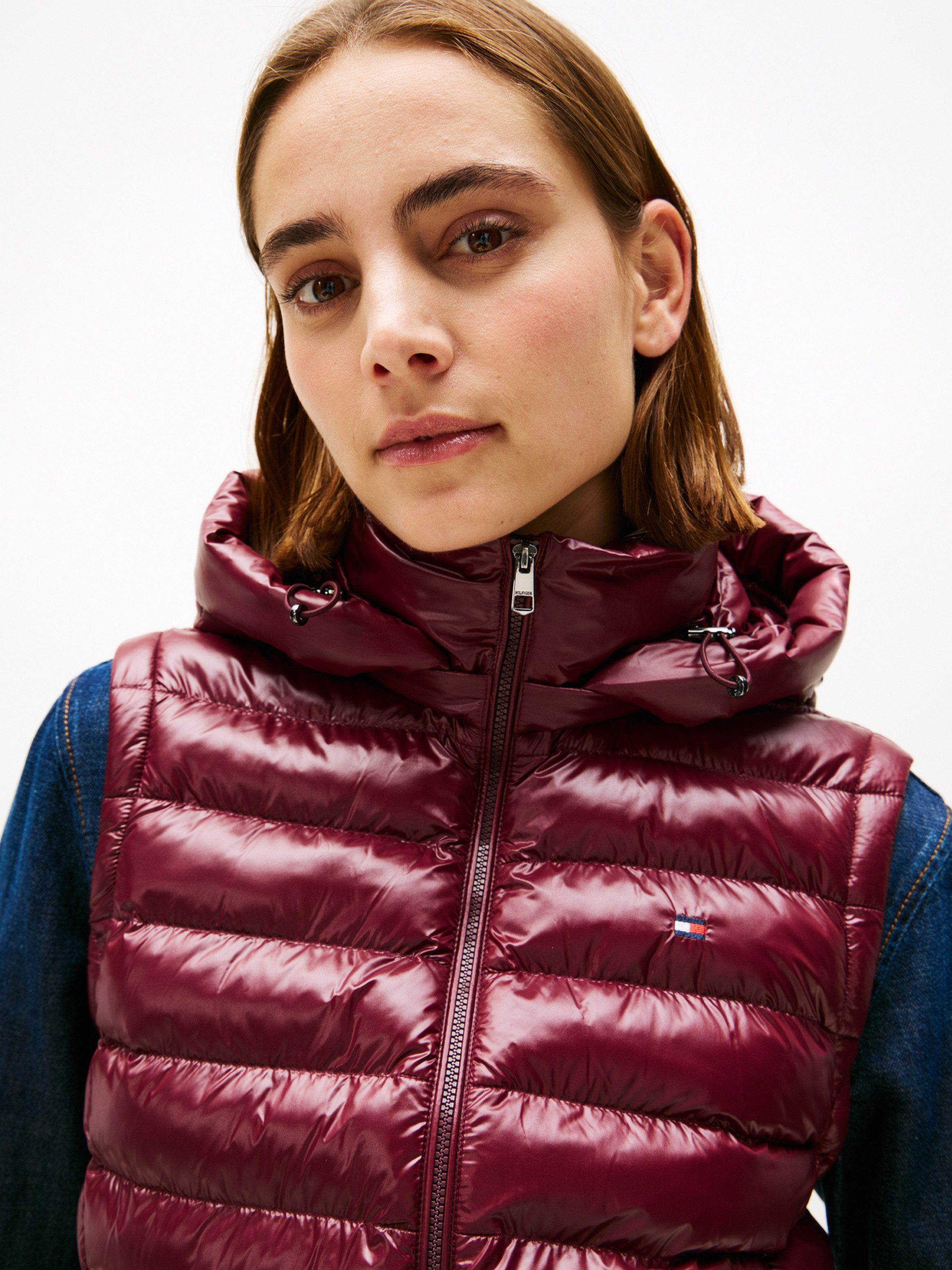 Tommy Hilfiger Steppweste LW PADDED SLIM VEST leicht glänzende Oberfläche günstig online kaufen