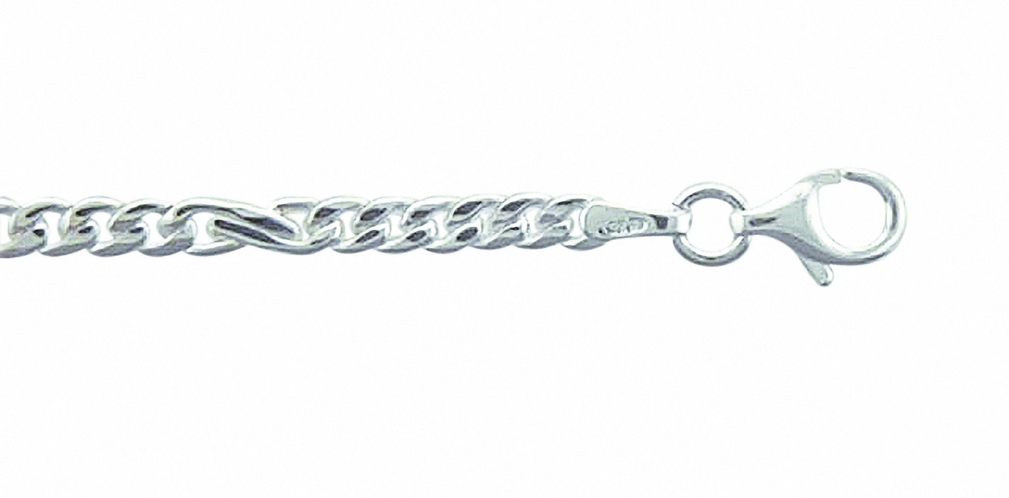 Silberarmband Damen 925 Silber Fantasie Armband 19 cm Ø 3 mm