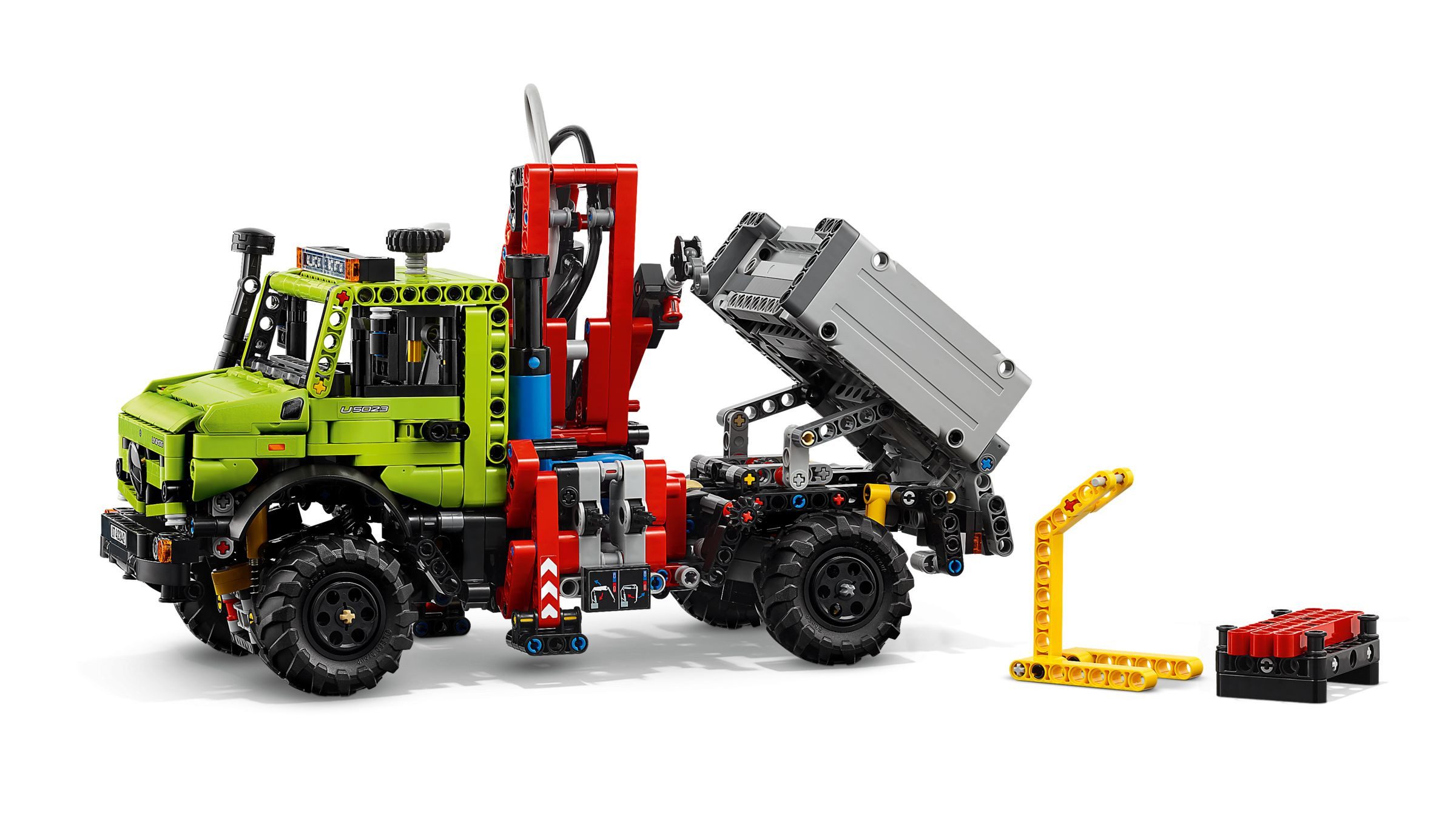 LEGO® Technic 42242 Mercedes-Benz Unimog U 5023 mit Kran Konstruktionsspielsteine, (Set, 1189 Teile) – Bild 4 von 5