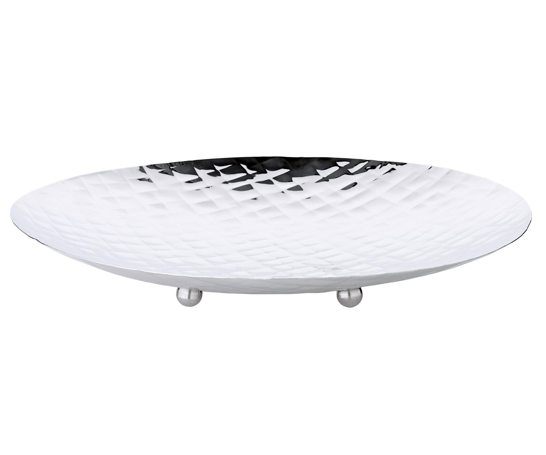 EDZARD Platzteller Leonora, Edelstahl,hochglanzpoliert, gemustert, Ø 30 cm