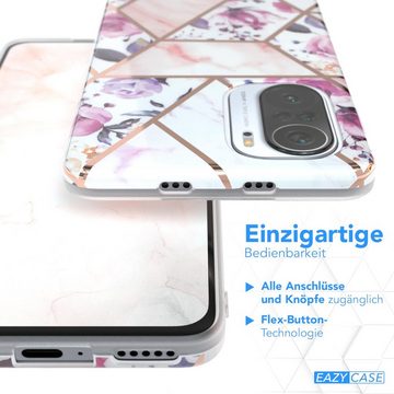 EAZY CASE Handyhülle IMD Motiv Cover für Xiaomi Mi 11i 6,67 Zoll, Silikonhülle stoßfest Silicon Back Cover Motivhülle Tasche Rosé Gold