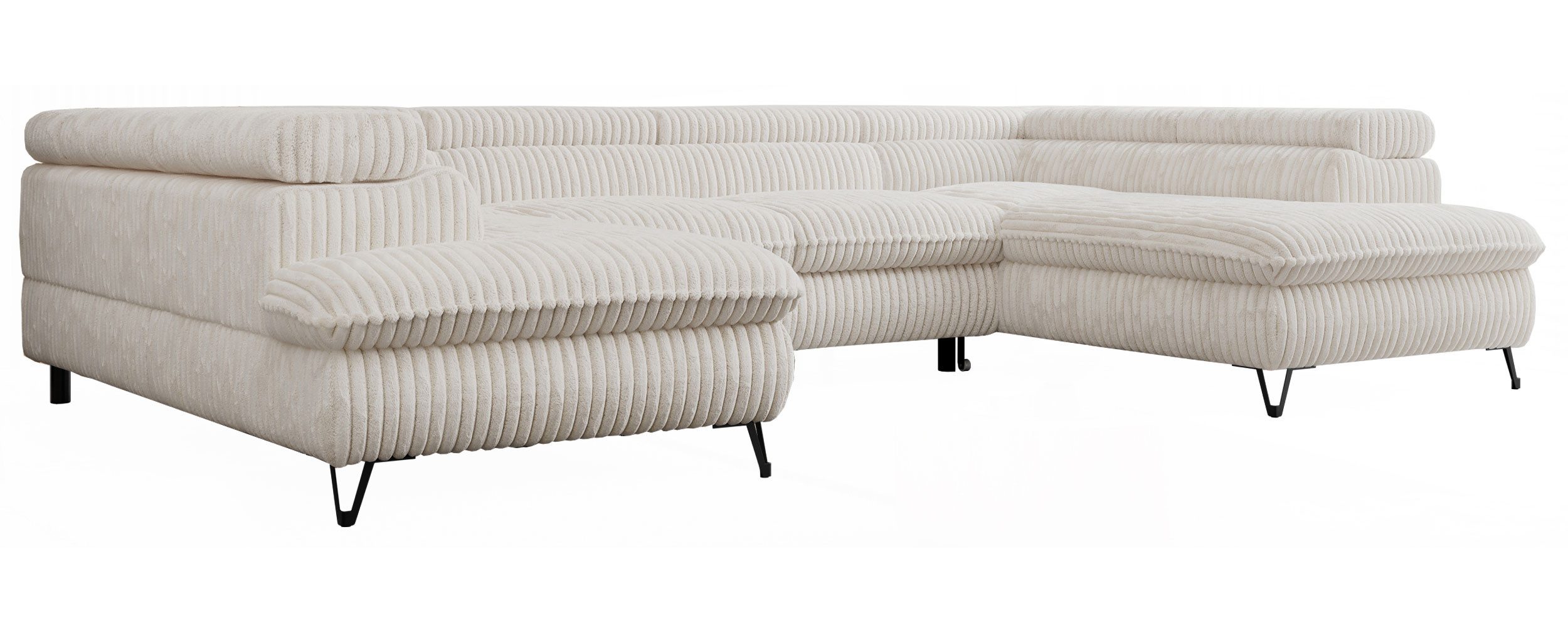 MKS MÖBEL Ecksofa PETER U, Set, Ecksofa U-Form, Wellenfedern, HR35-Schaum, günstig online kaufen