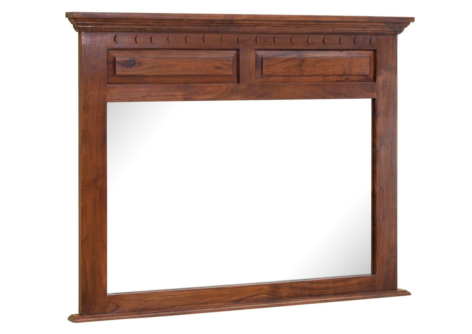Massivmoebel24 Spiegel OXFORD Akazie Massivholz dunkelbraun (1-St., Massivholz montiert 19 kg OXFORD #328), Akazie 110x6x cm (BxTxH) dunkelbraun lackiert