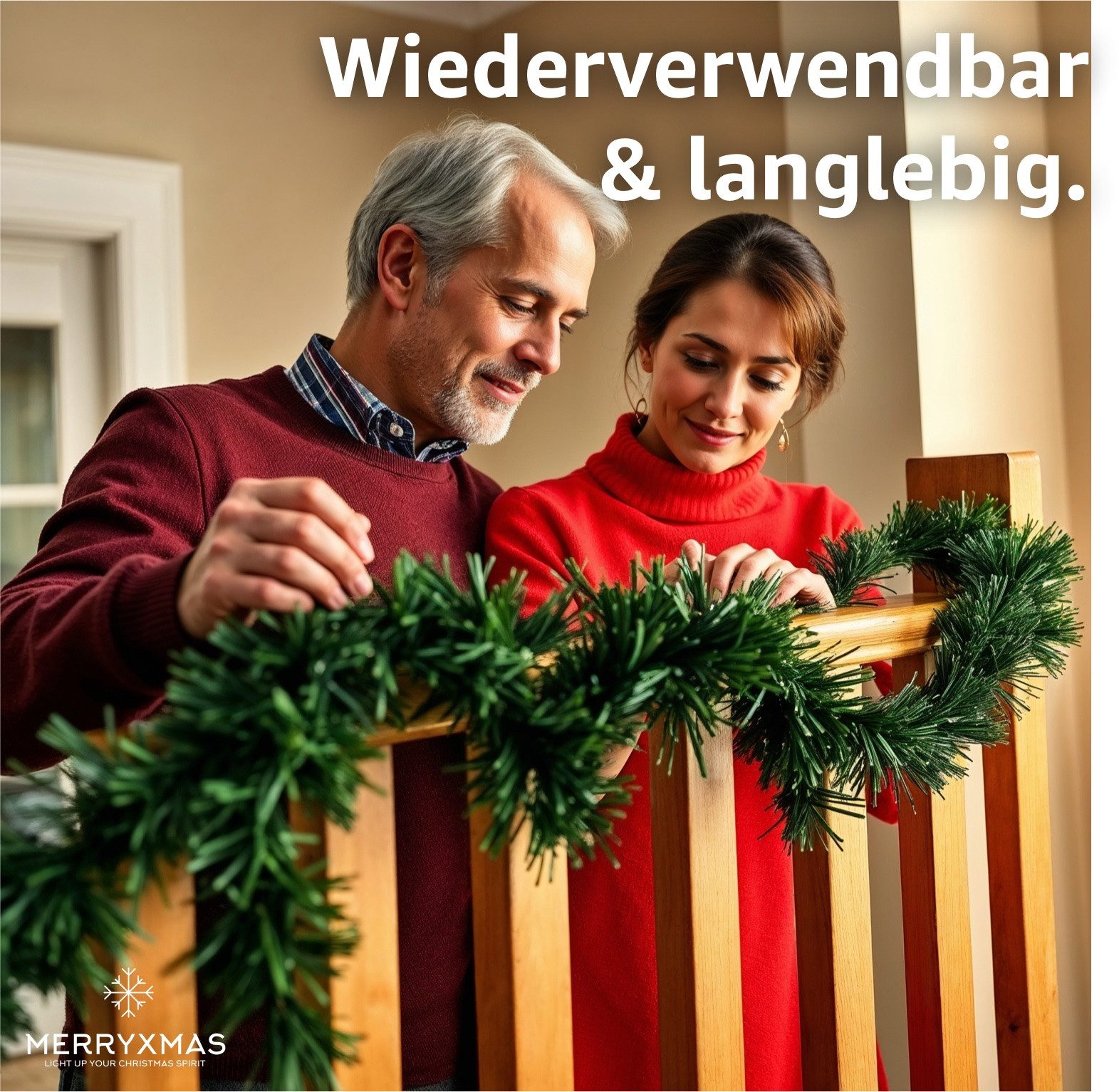 MerryXmas Girlanden Weihnachtsgirlande Ø 10 cm 10 Meter Weihnachten Dekoration Deko (1-tlg)