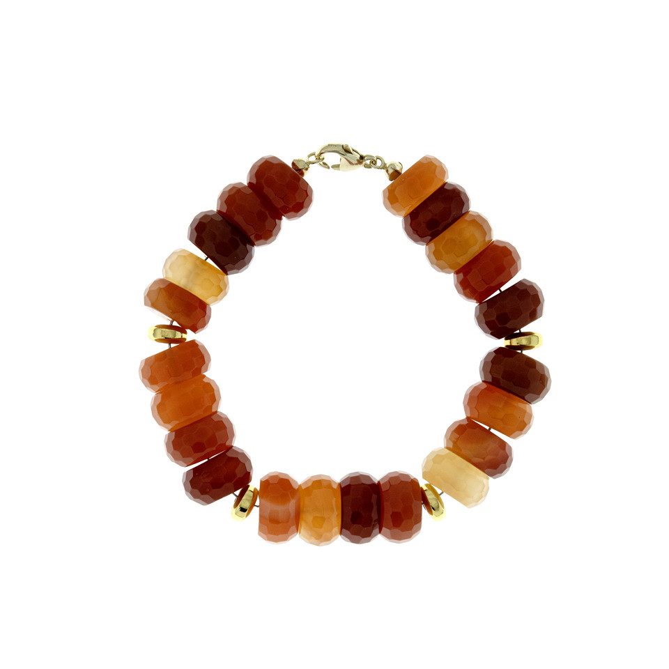 Cavill Silberarmband Indischer Karneol vergoldetes Silberarmband günstig online kaufen