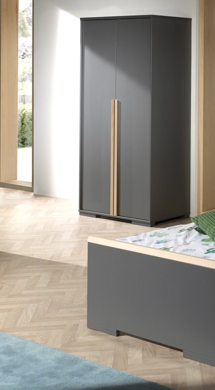 Vipack Kleiderschrank London (Made in Europe) mit Melamin-Oberfläche und Soft-Close
