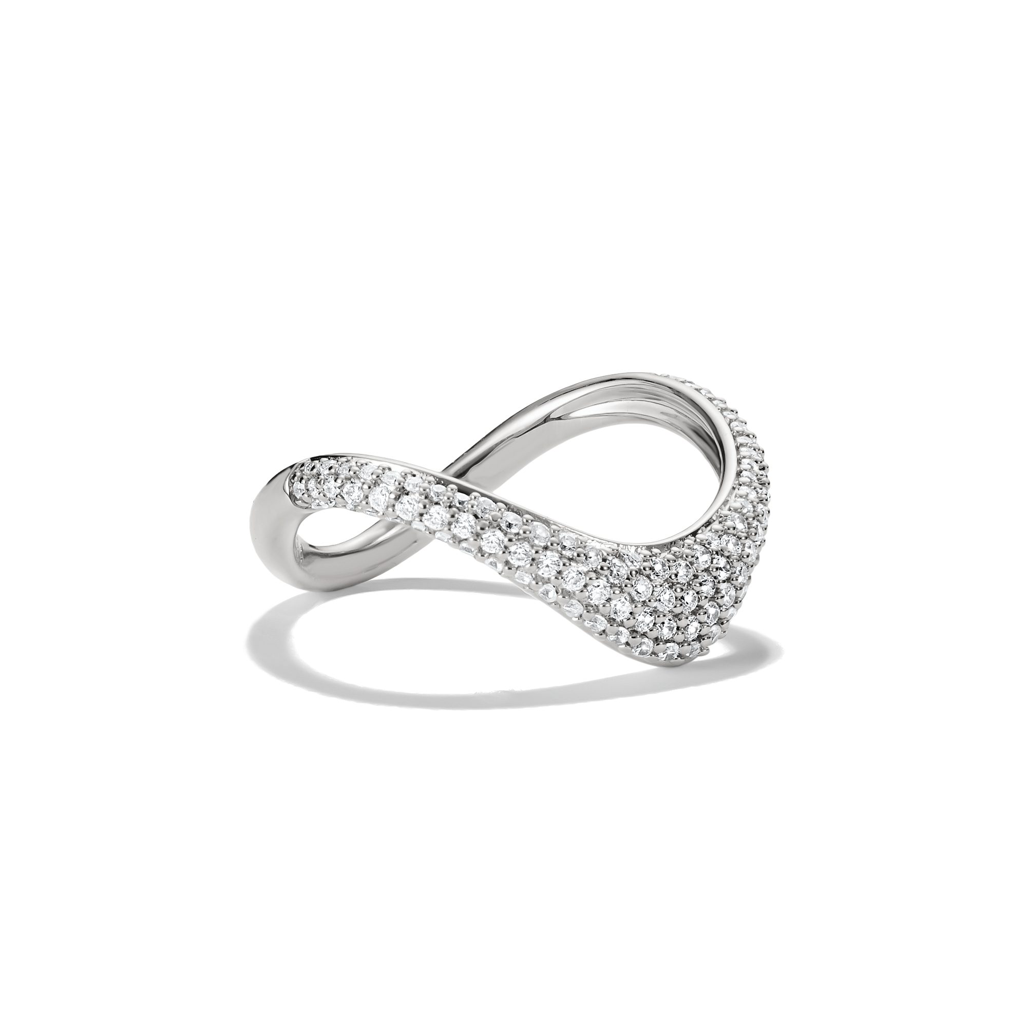 Fingerring Fluid Elegance Ring Pavé