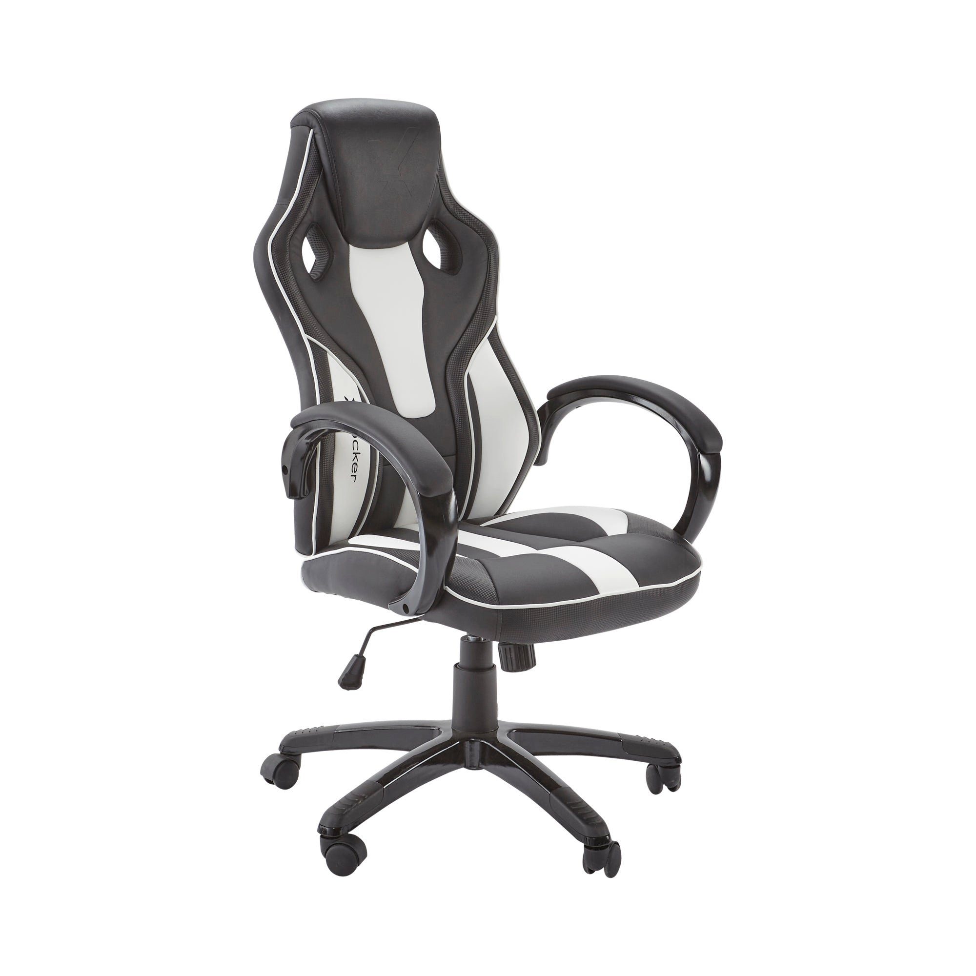 - Ergonomischer Schwarz/Weiß Maverick Gaming-Stuhl für & Erwachsene X Rocker Jugendliche Bürodrehstuhl