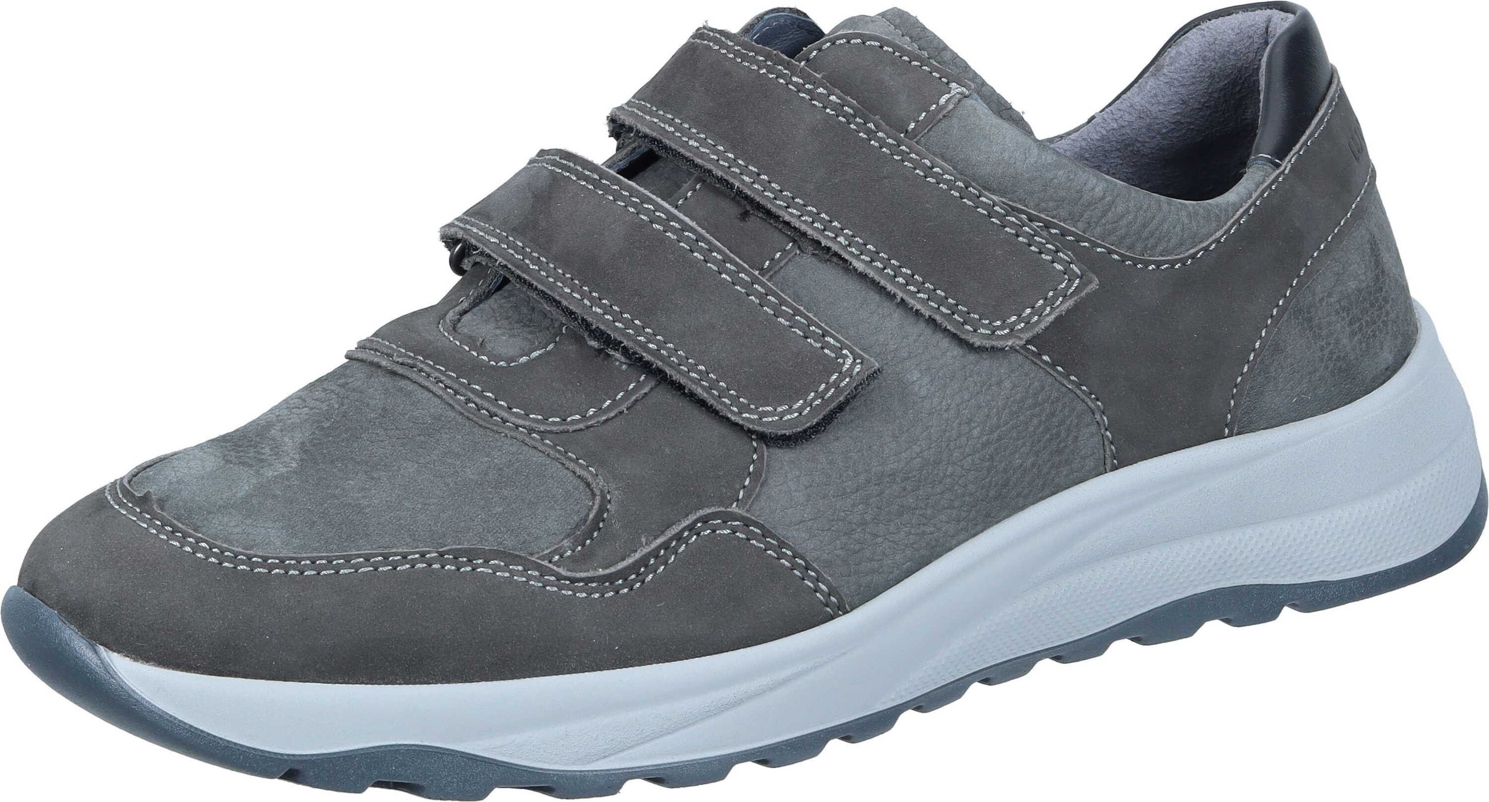 Waldläufer Slipper Klettschuh aus Nubuk/Leder