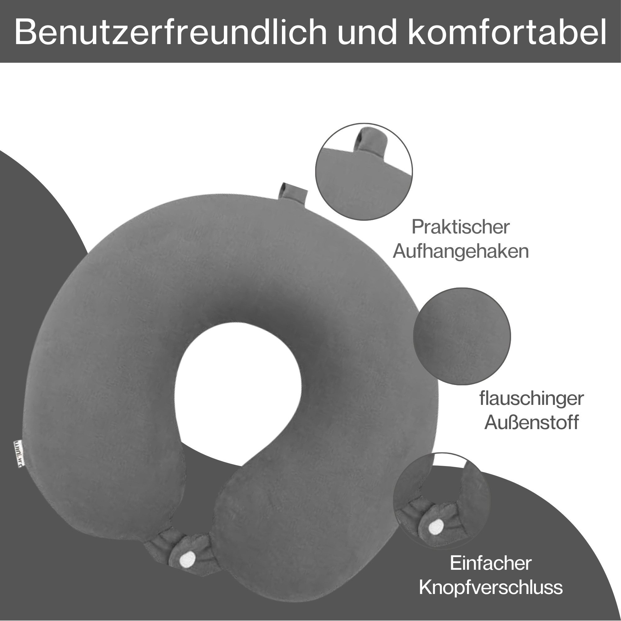 WINLIFE Trolley Hartschalen-Koffer Alu-Rahmen Silber Trolley M, L, XL + Nackenkissen, 4 Doppelrollen Rollen, ABS+PC-Hartschale, TSA-Zahlenschloss, 360°-Doppelrollen
