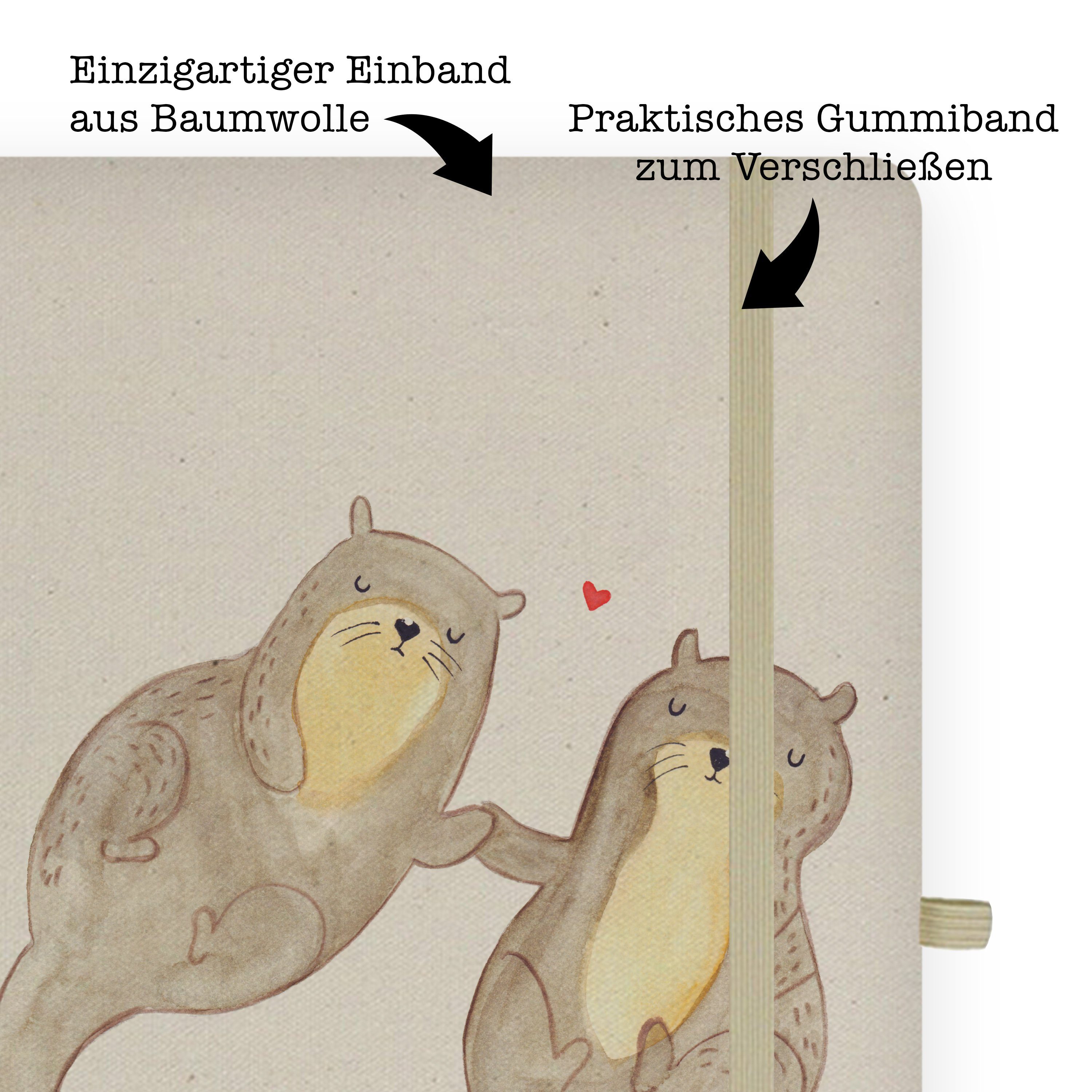 - Fischotter, & Panda - Notizbuch Otter Otter Mrs. Mrs. Geschenk, Mr. & Panda Transparent Mr. händchenhaltend See