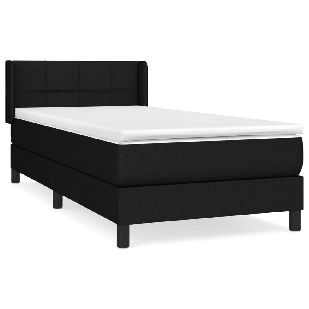 vidaXL Bett Boxspringbett mit Matratze Schwarz günstig online kaufen