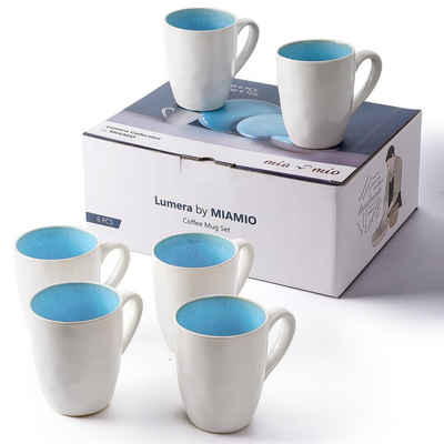 MiaMio Tasse Kaffeetassen Set Lumera Kollektion (Blau)