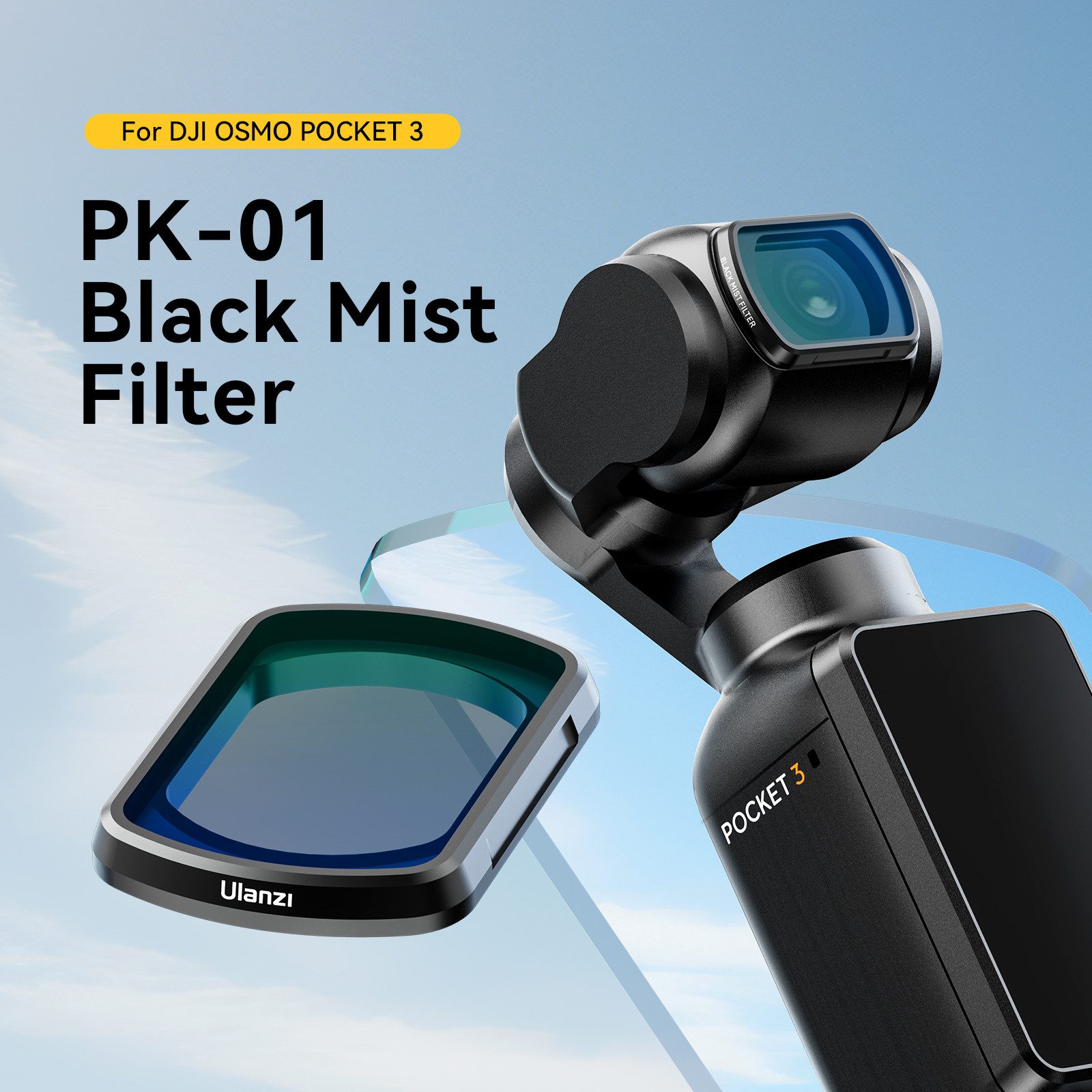 ULANZI PK-01 Mist Filter for DJIOSMO POCKET3 HD Optical Glass Magnetic Filter Schutzfilter