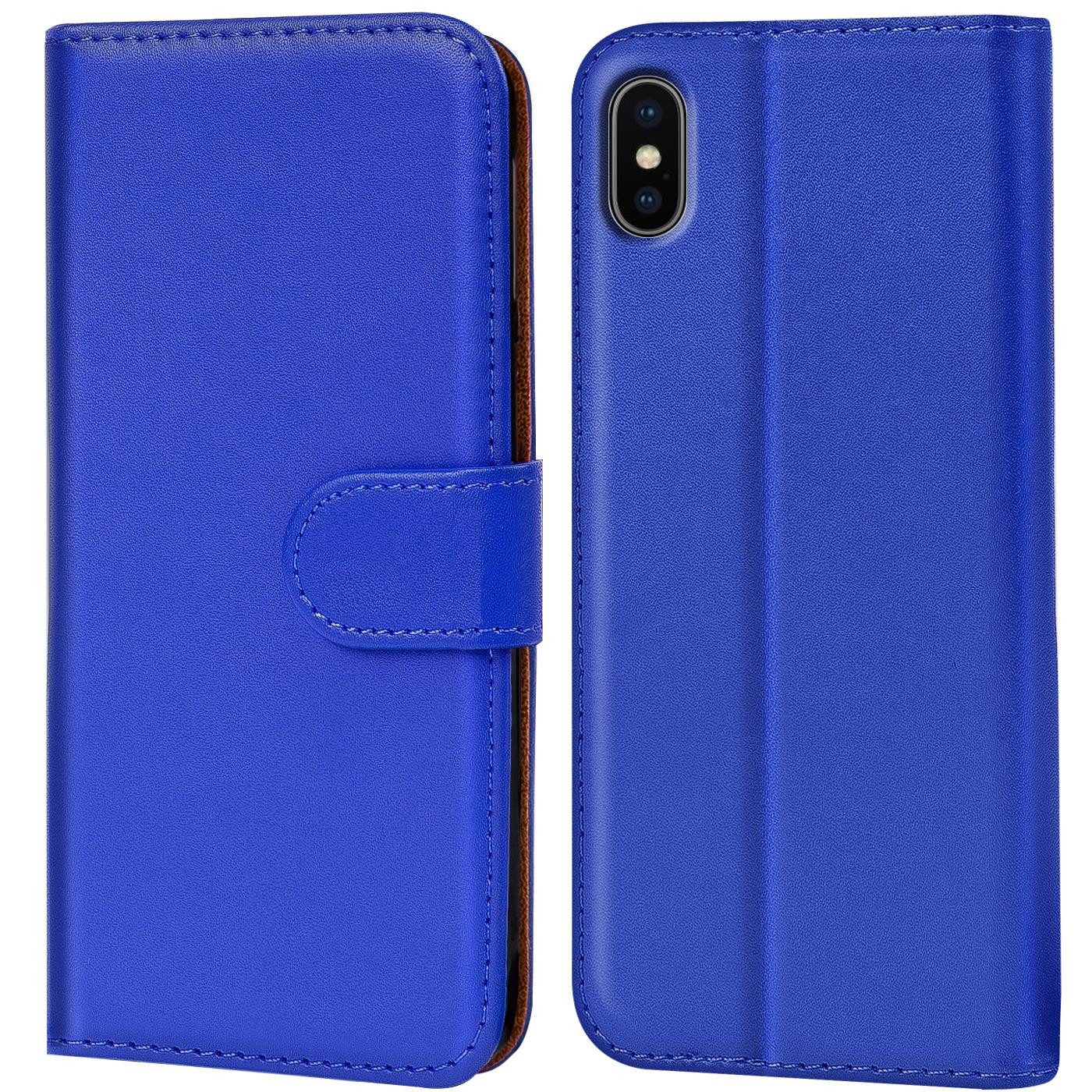 CoolGadget Handyhülle Wallet Klapp Tasche Book Case für Apple iPhone X / XS 5,8 Zoll, Hülle Klapphülle Flip Cover Etui Schutzhülle