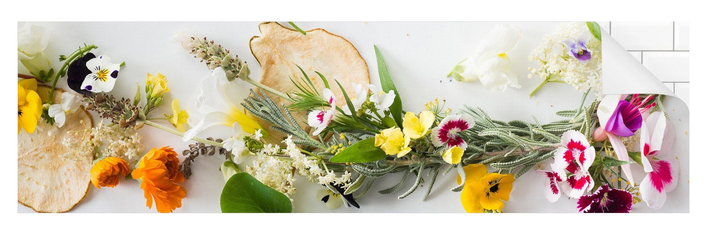 Bilderdepot24 Küchenrückwand bunt dekor Blumen Gewürze günstig online kaufen