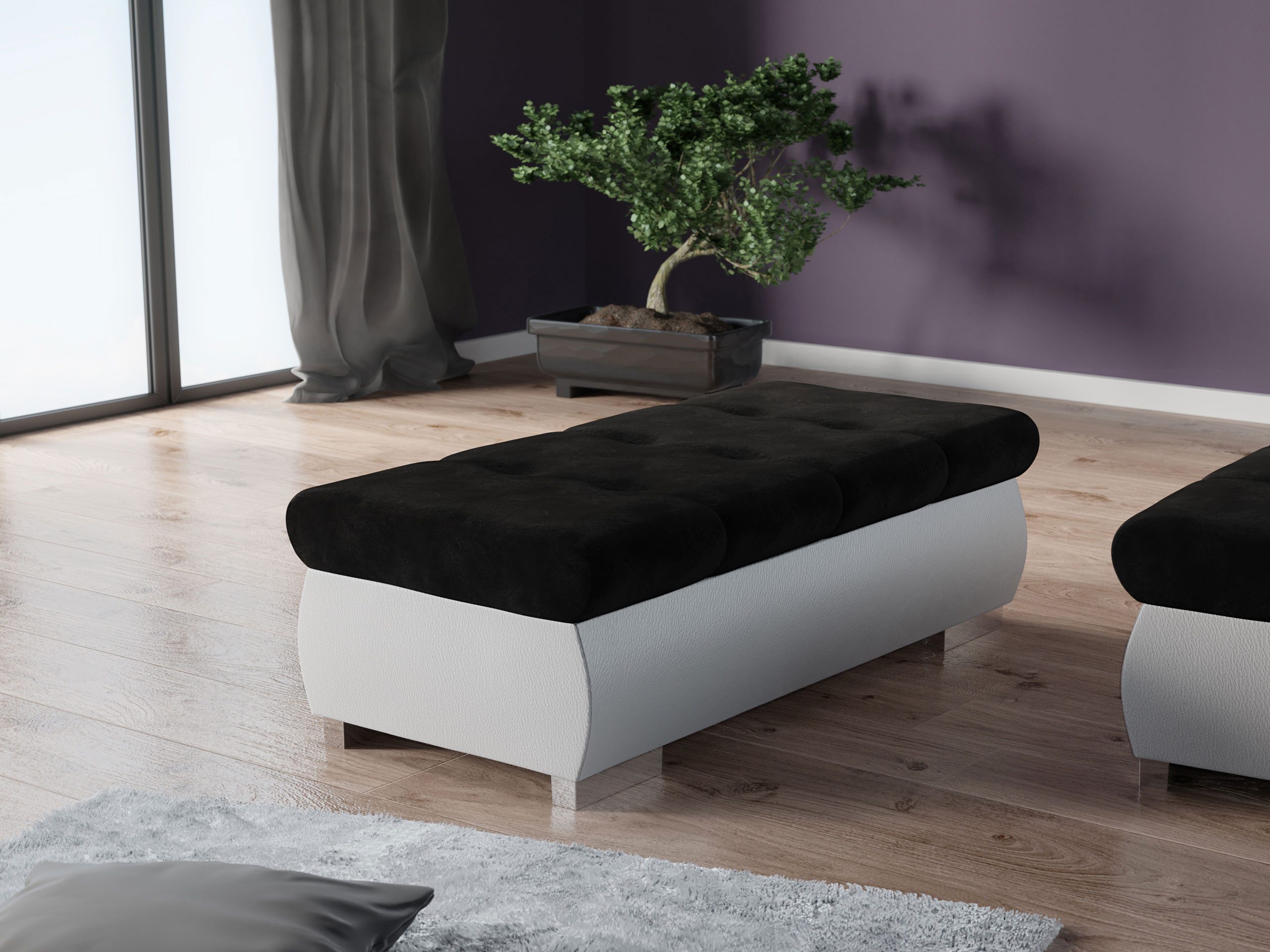 MIRJAN24 Polsterhocker Orkan Groß, Holzkonstruktion, 120x60x39 günstig online kaufen