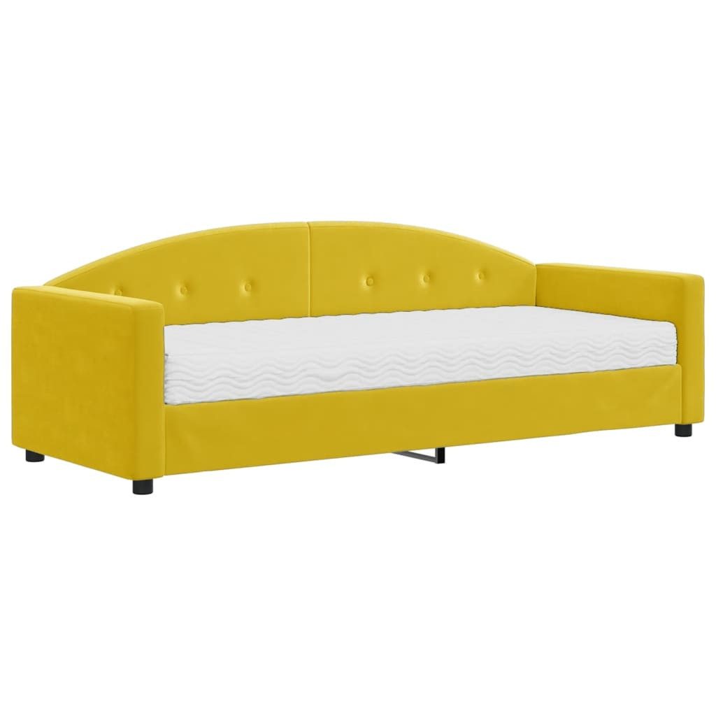 vidaXL Bett Tagesbett mit Matratze Gelb günstig online kaufen
