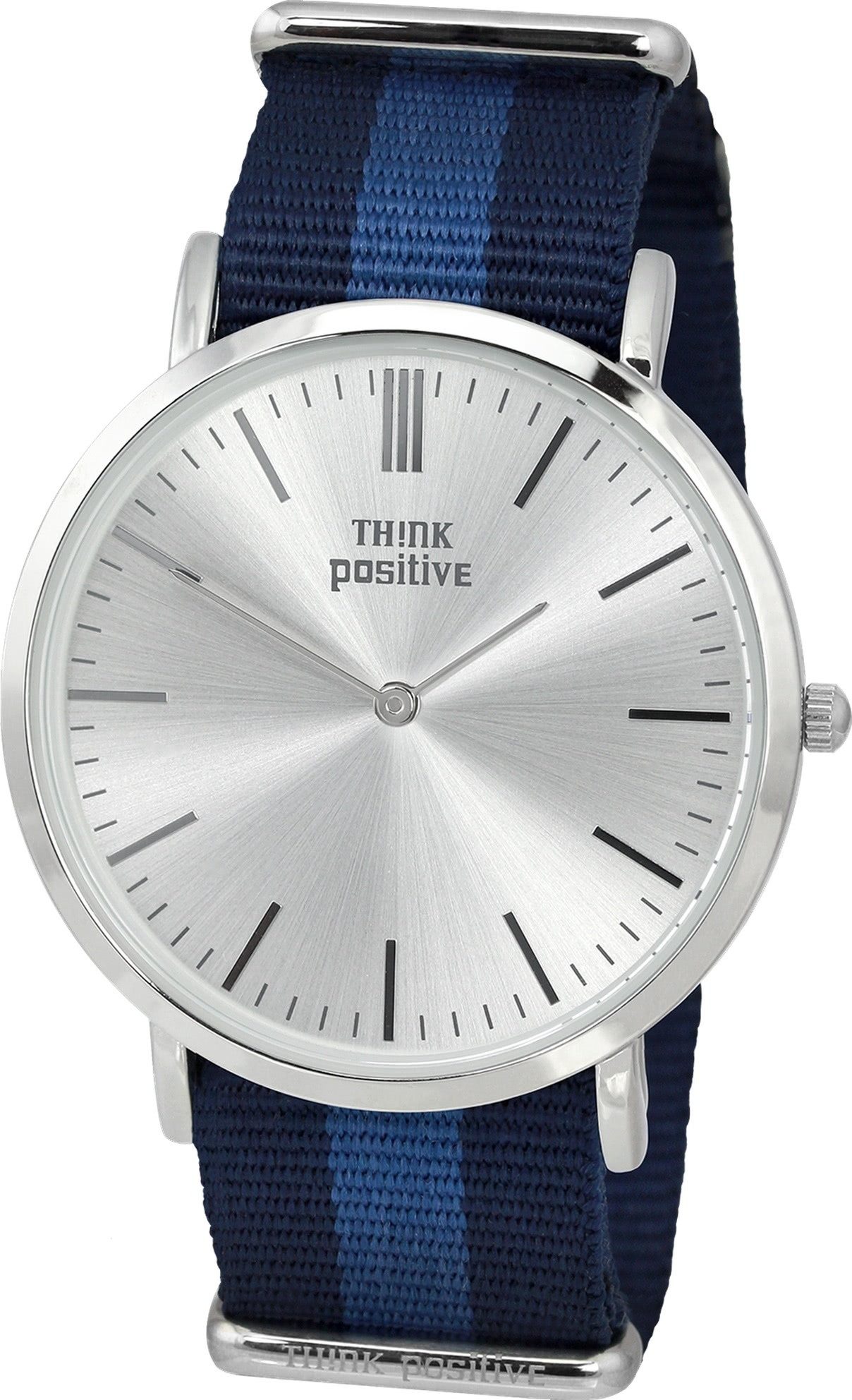 Think Pink Quarzuhr THINK positive Damen Uhr Casual, (Analoguhr), Damen, Herrenuhr rund, groß (40mm) Textil/Nylonarmband, Casual-Style