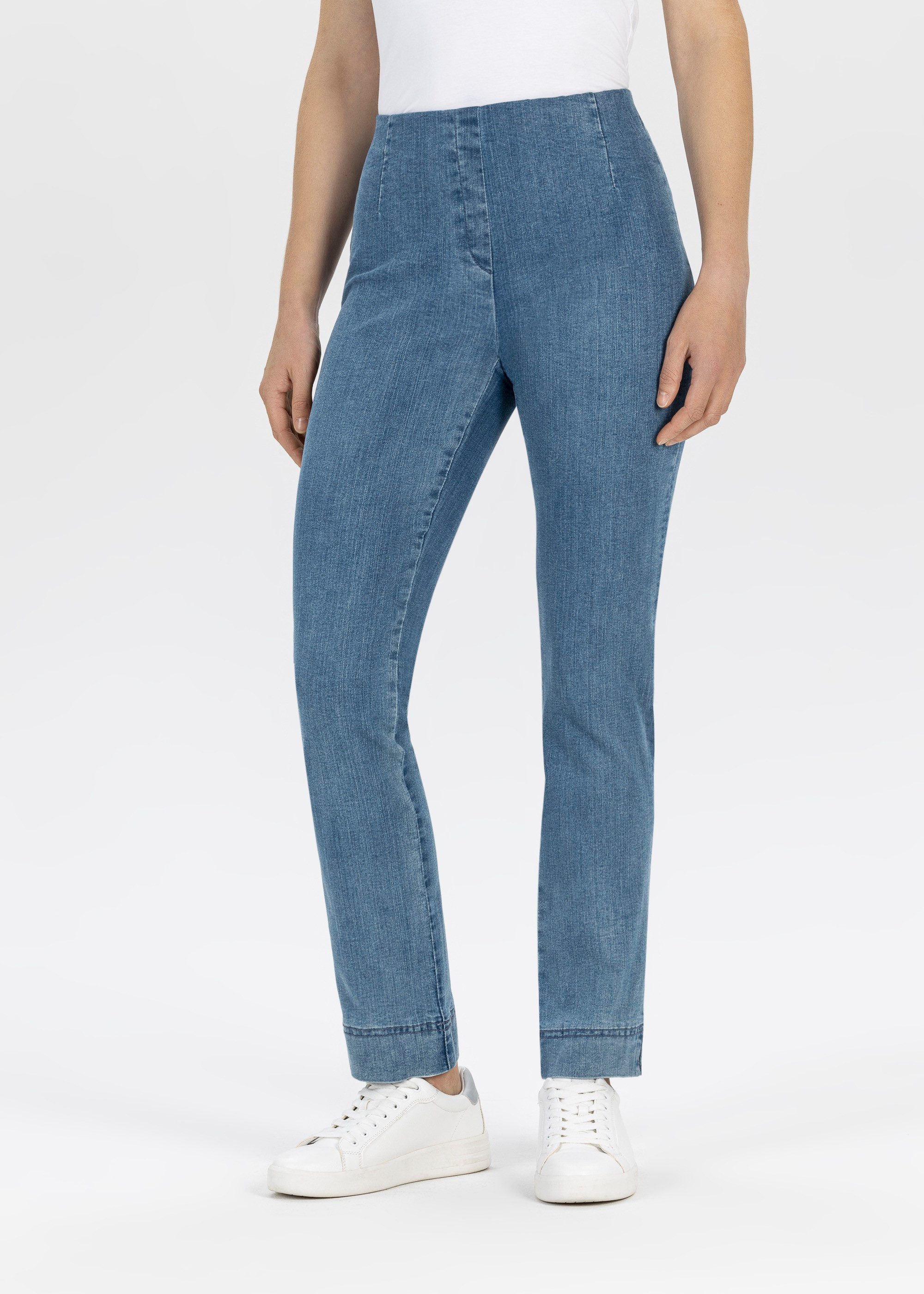 Stehmann Stretch-Hose in blauer Waschung