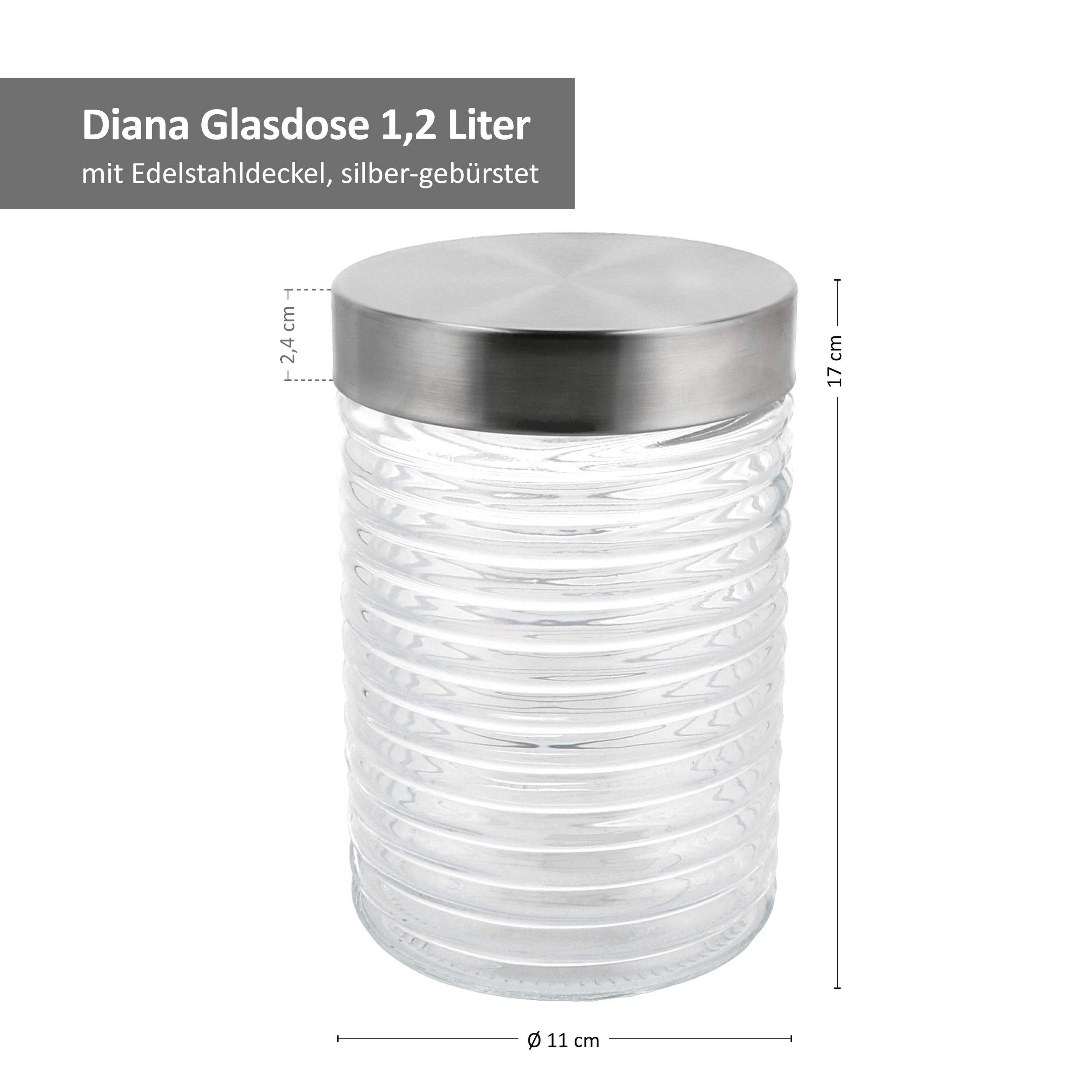 Glas Diana MamboCat Vorratsglas - Vorratsdose 6er Set 11951, 1,2L