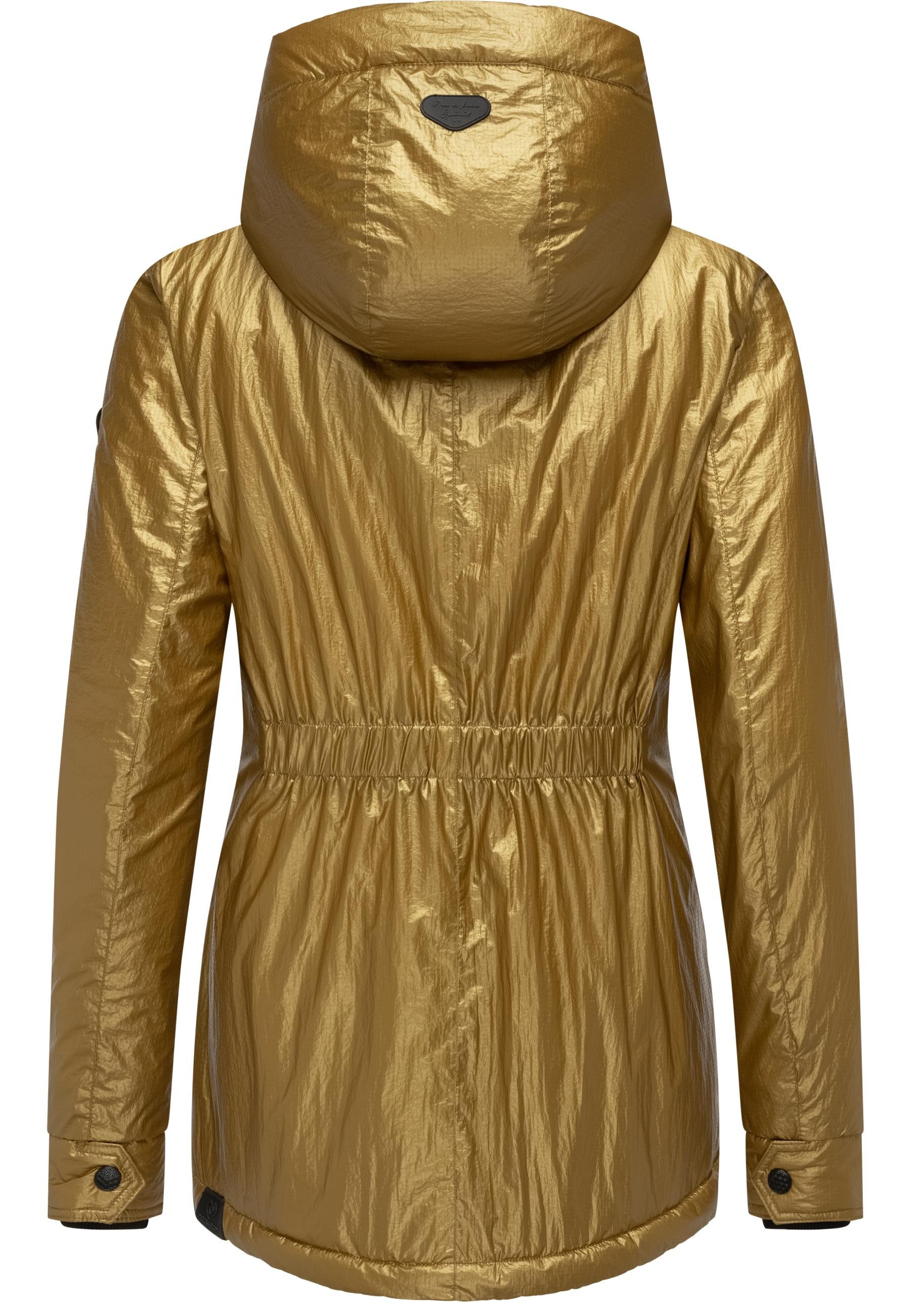 Ragwear Winterjacke Monadde Bling Glänzende warme Jacke mit Kapuze – Bild 4 von 5