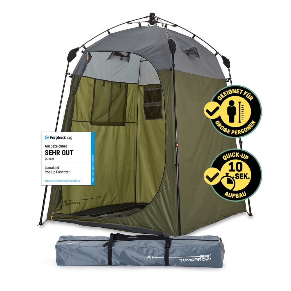 Lumaland Kuppelzelt WHERE TOMORROW Pop-up-Duschzelt Für 1 Person