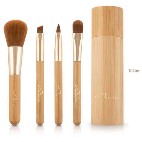 Luvia Cosmetics Kosmetikpinsel-Set Travel Bamboo Tube, 4 tlg.