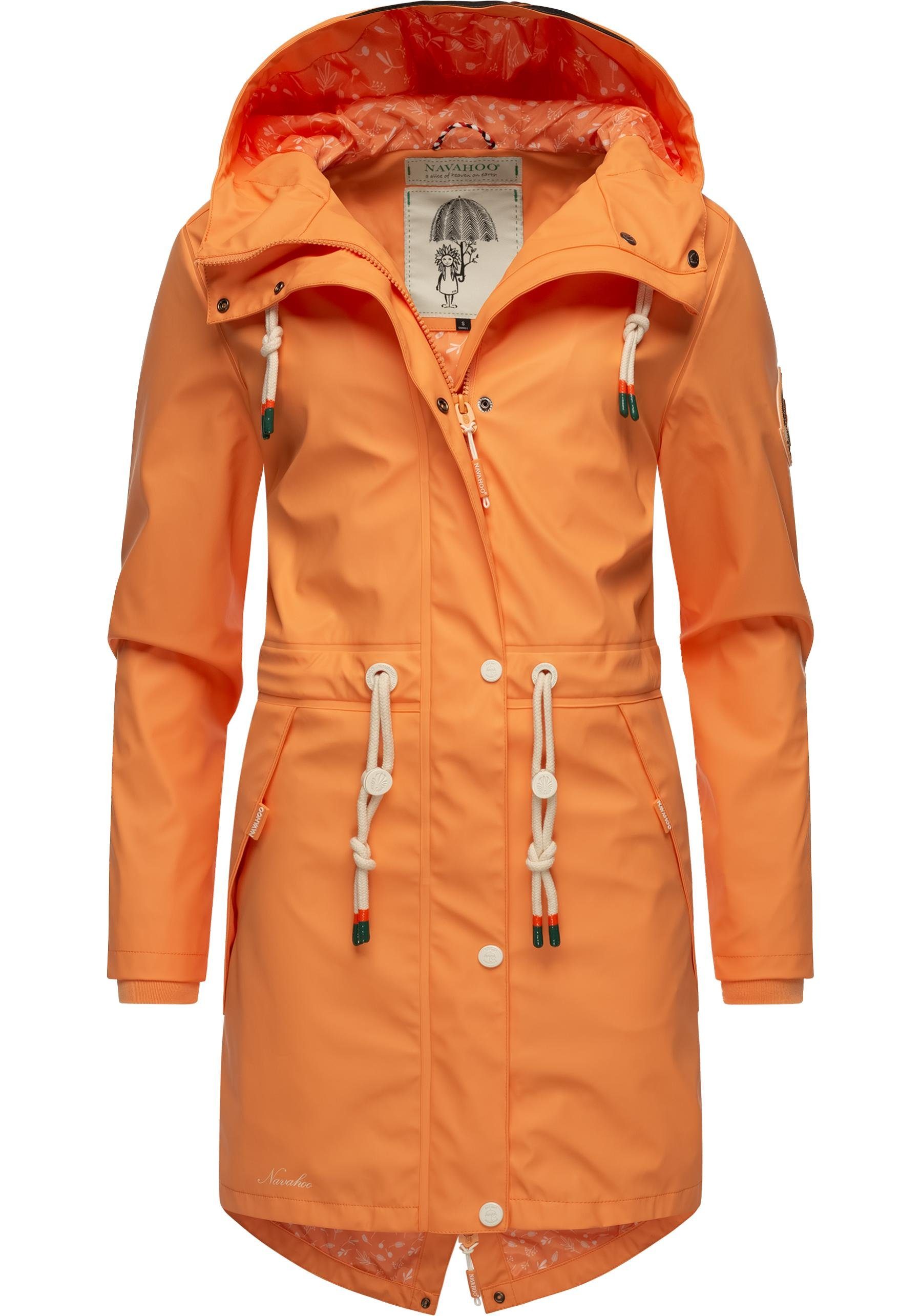 Damen Outdoor apricot Tropical Regenjacke Stormoo modischer Regenmantel Navahoo