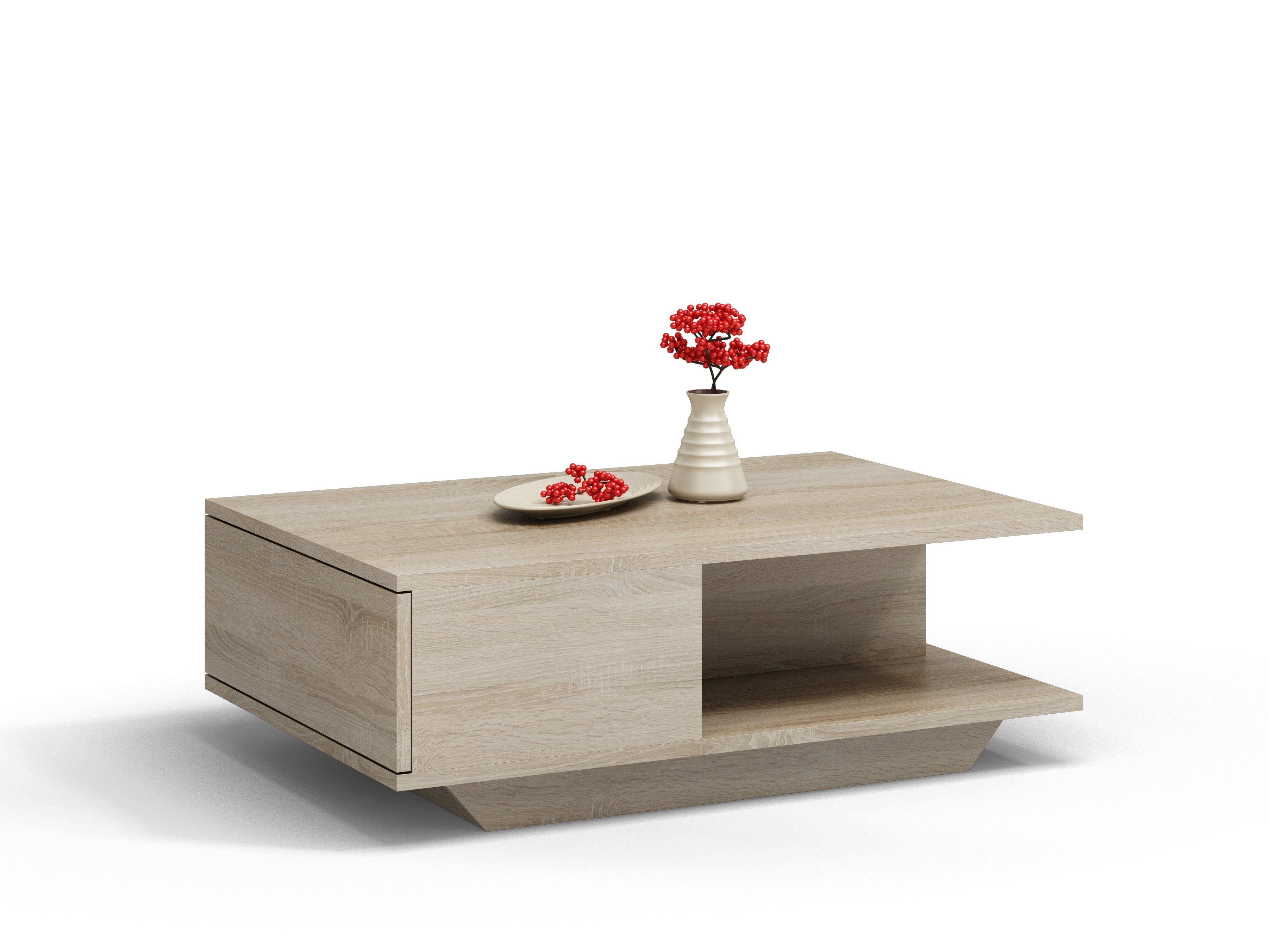 Home Collective cm Design, Couchtisch Tisch Loft 90x60x42 kratzfeste sonoma (LxBxH), Beistell Wohnzimmer Beistelltisch Couch, Oberfläche